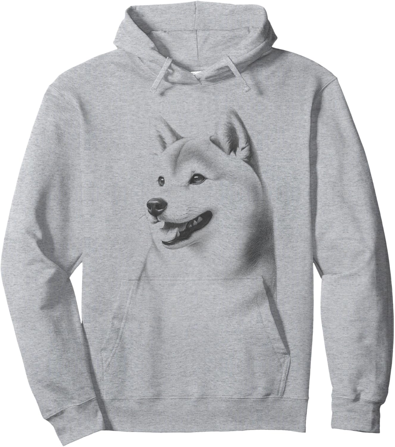 Vintage Shiba Inu Drawing Art Design Hoodie - Hoodie | Ash
