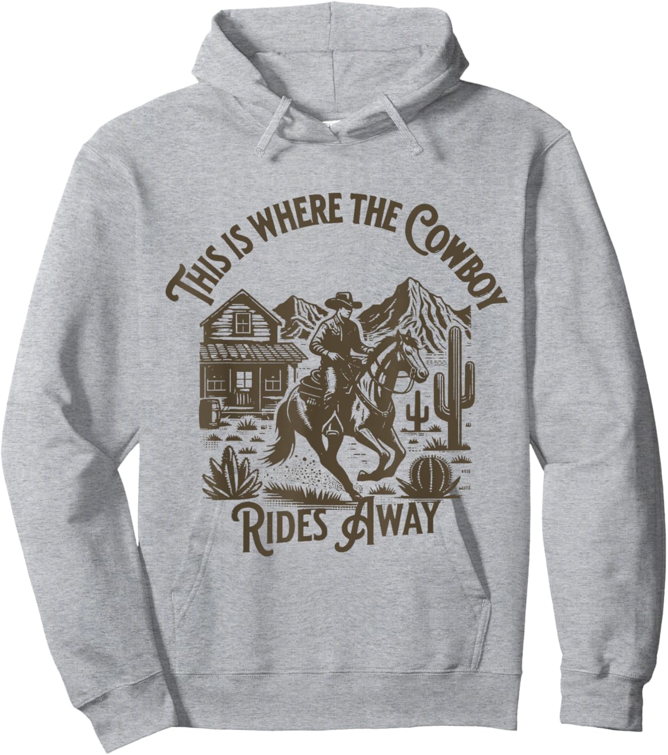 This is Where the Cowboy Rides Away Shirt, Vintage Cowboy Hoodie - Hoodie | Ash