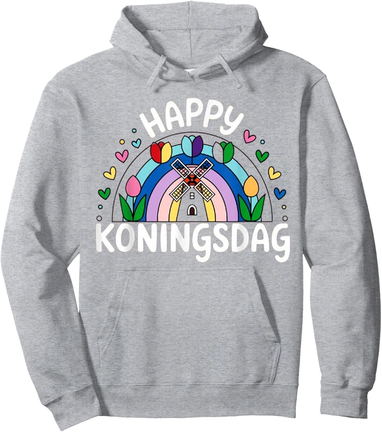 Koningsdag Netherlands 2025 Crown Funny Kings Day Amsterdam Hoodie - Hoodie | Ash