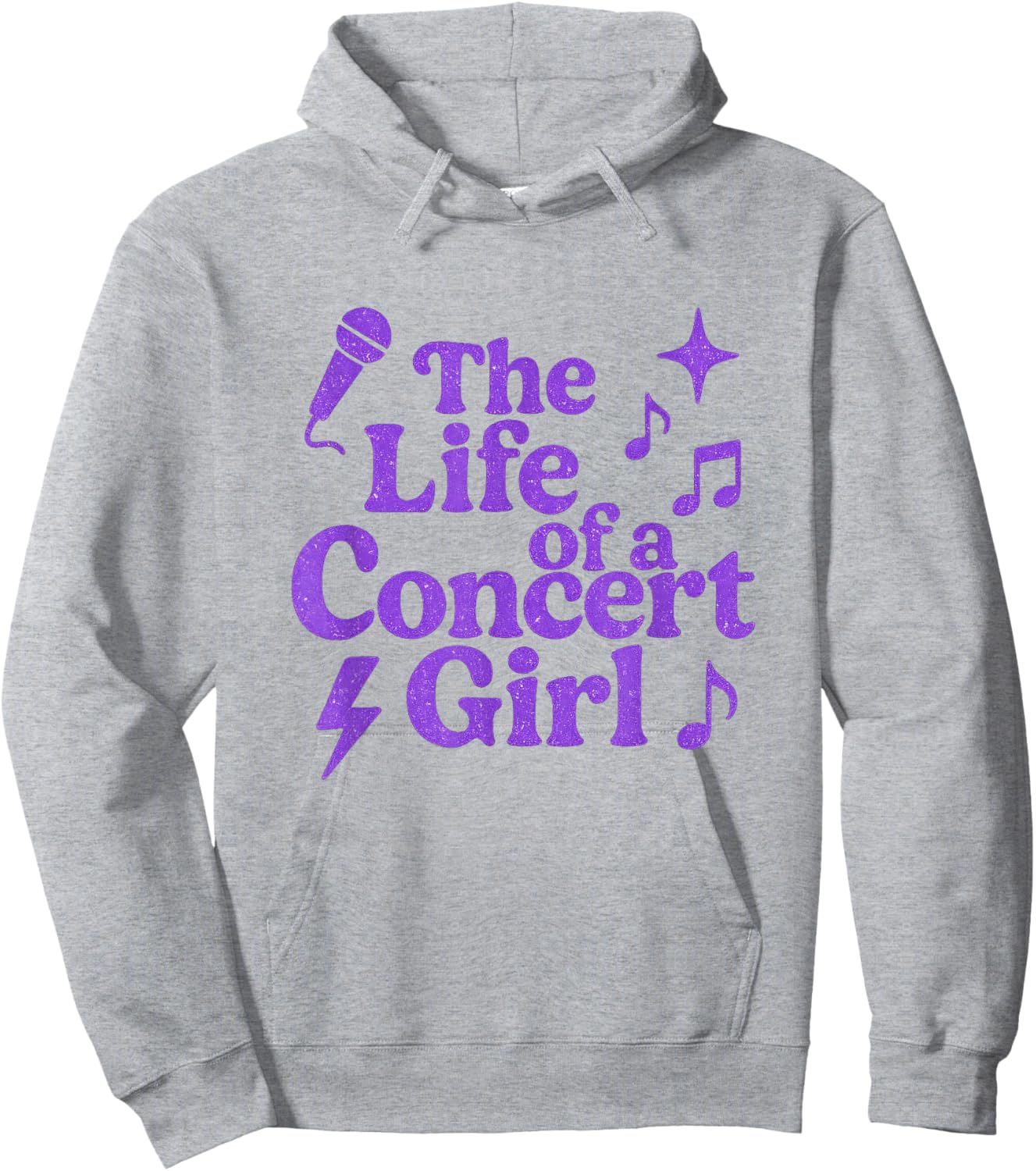 The Life of a Concert Girl Funny Music Concerts Fan Outfit Hoodie - Hoodie | Ash