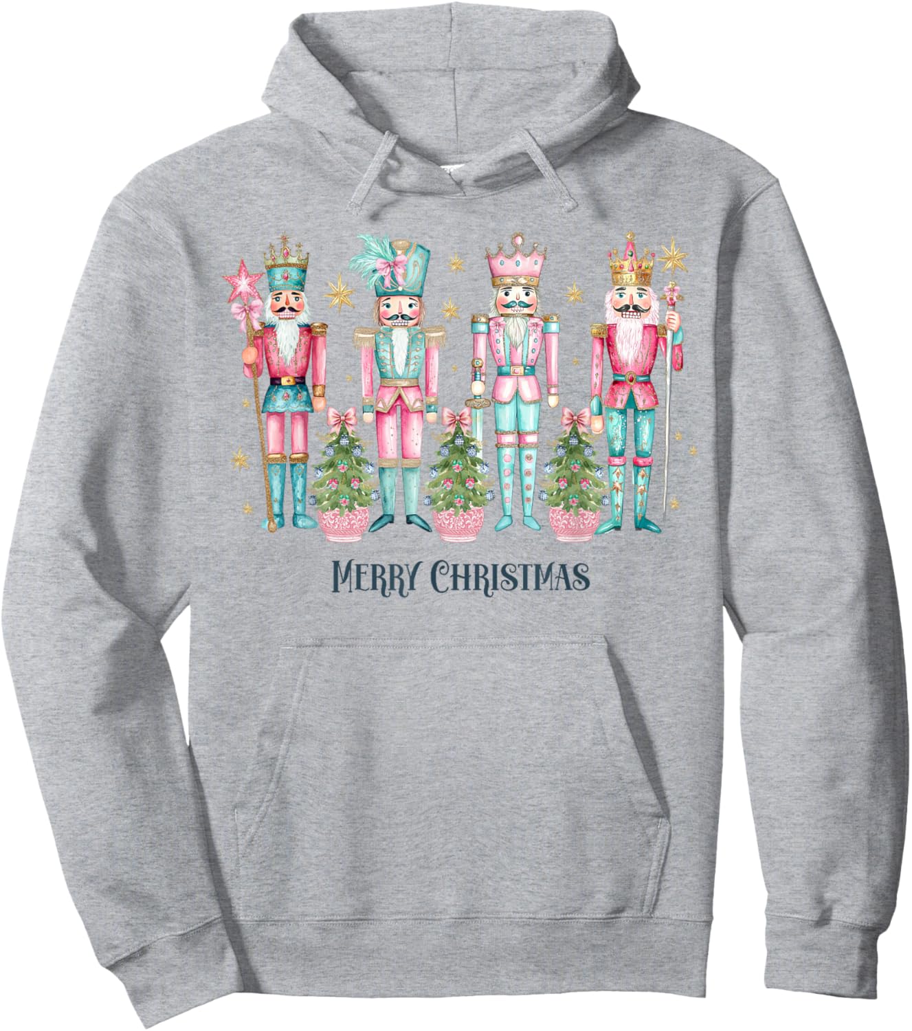 Nutcracker Christmas Pink Teal Coquette Y2K Ballet Hoodie - Hoodie | Ash