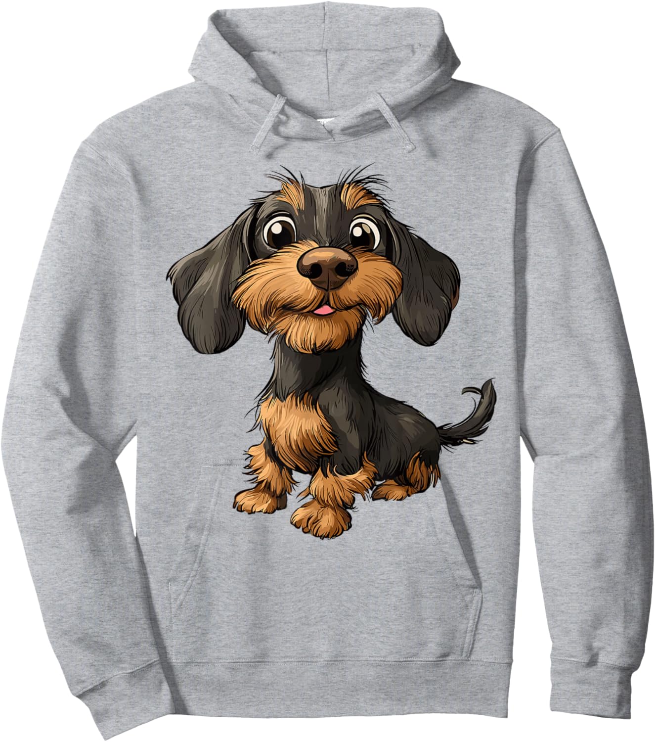 Rauhaardackel Dachshund Teckel Dog Hunting Dog Funny , White, S Hoodie - Hoodie | Ash