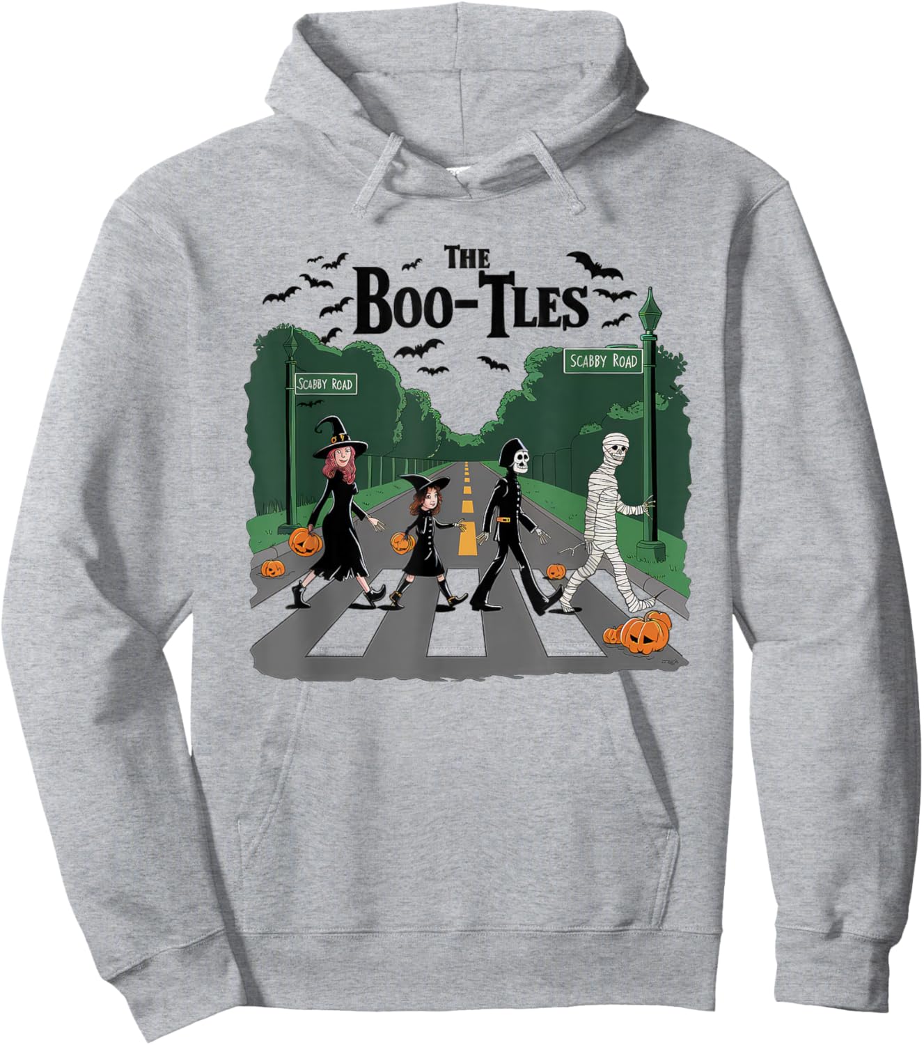 The Boo-tles Scabby Road Funny Band Parody Halloween Hoodie - Hoodie | Ash