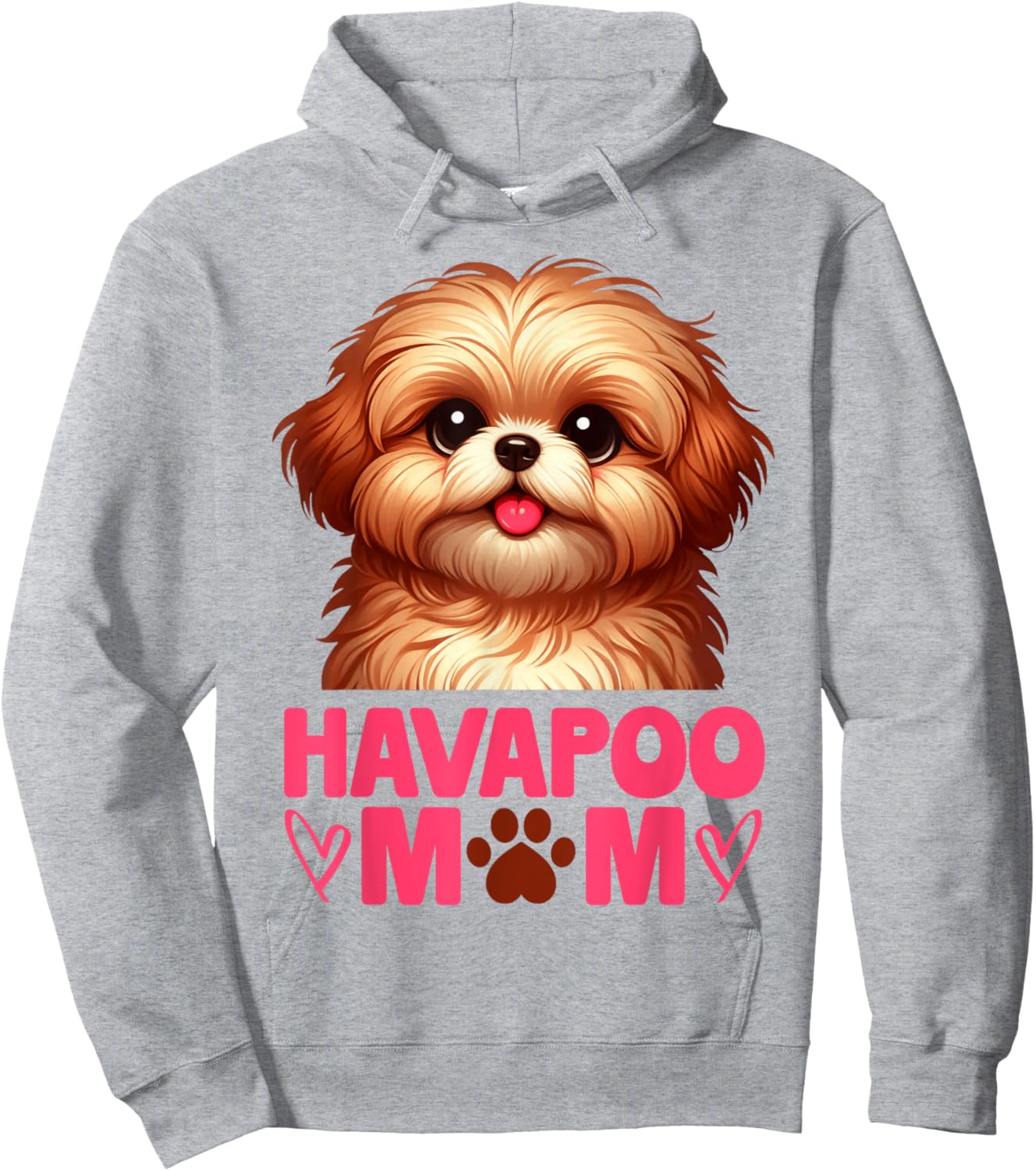 Cute Havapoo Mom Shirt Dog Lover Puppy Owner Gift Men Women Hoodie - Hoodie | Ash