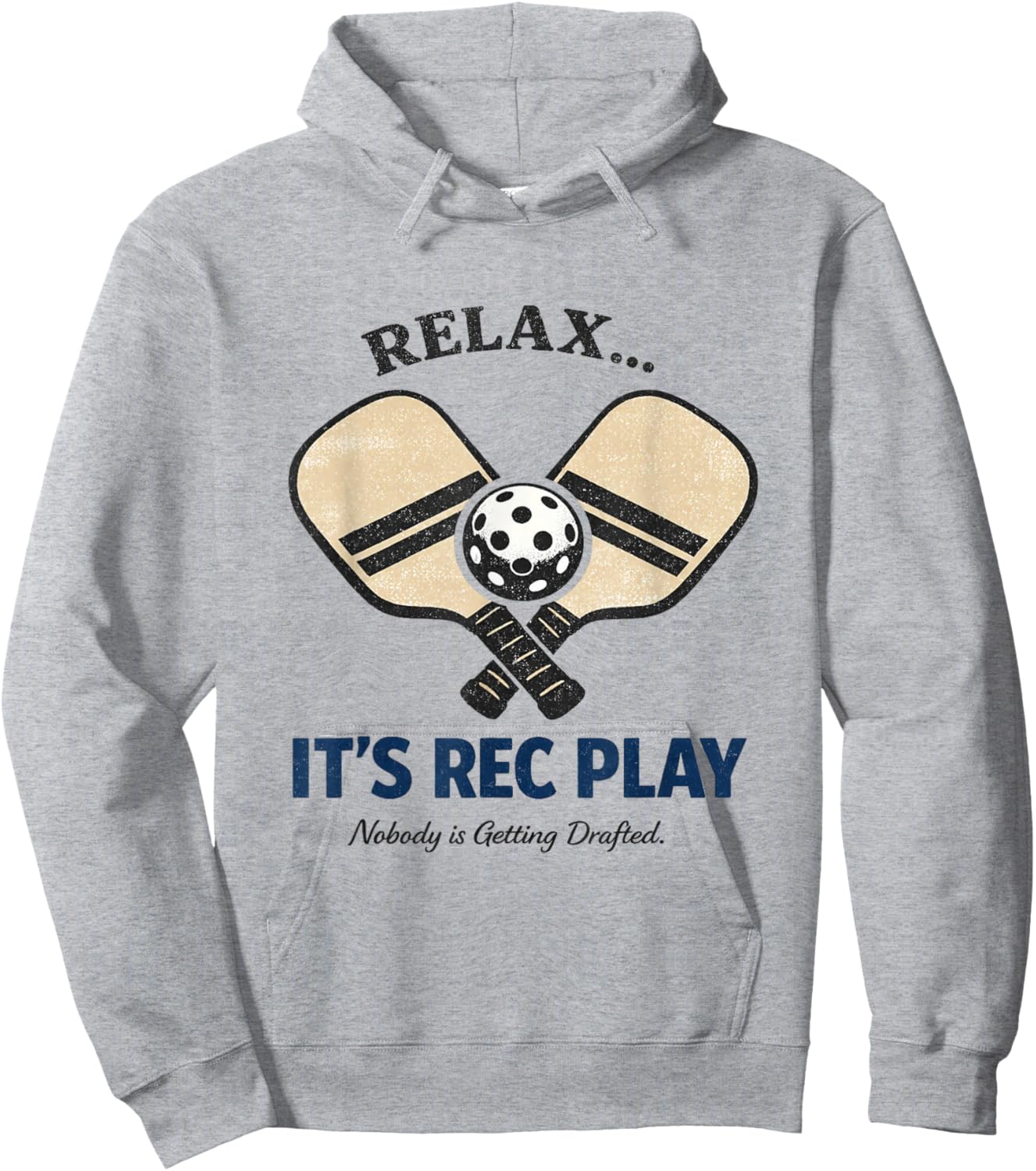 Relax It's Rec Play Pickleball Lovers Casual Wear Hoodie - Hoodie | Ash