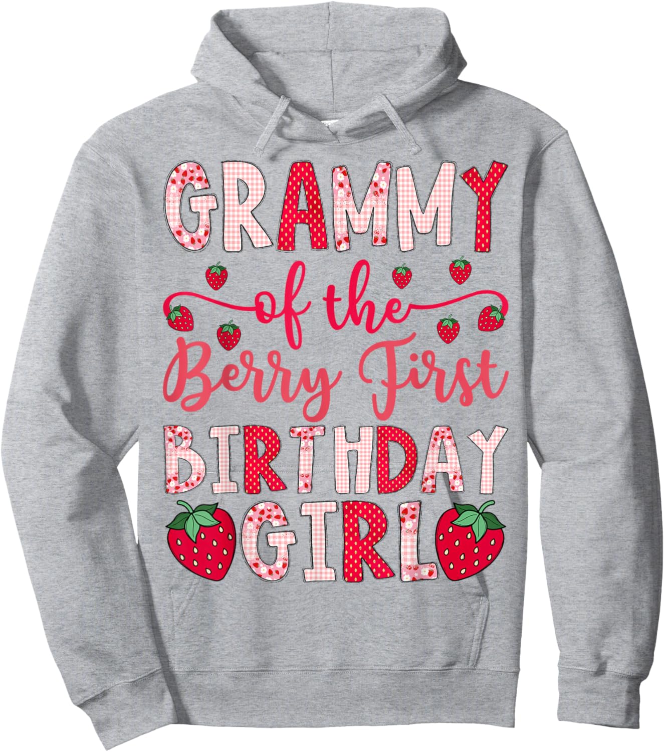 Grammy of The Berry First Birthday Girl Strawberry Lover Hoodie - Hoodie | Ash