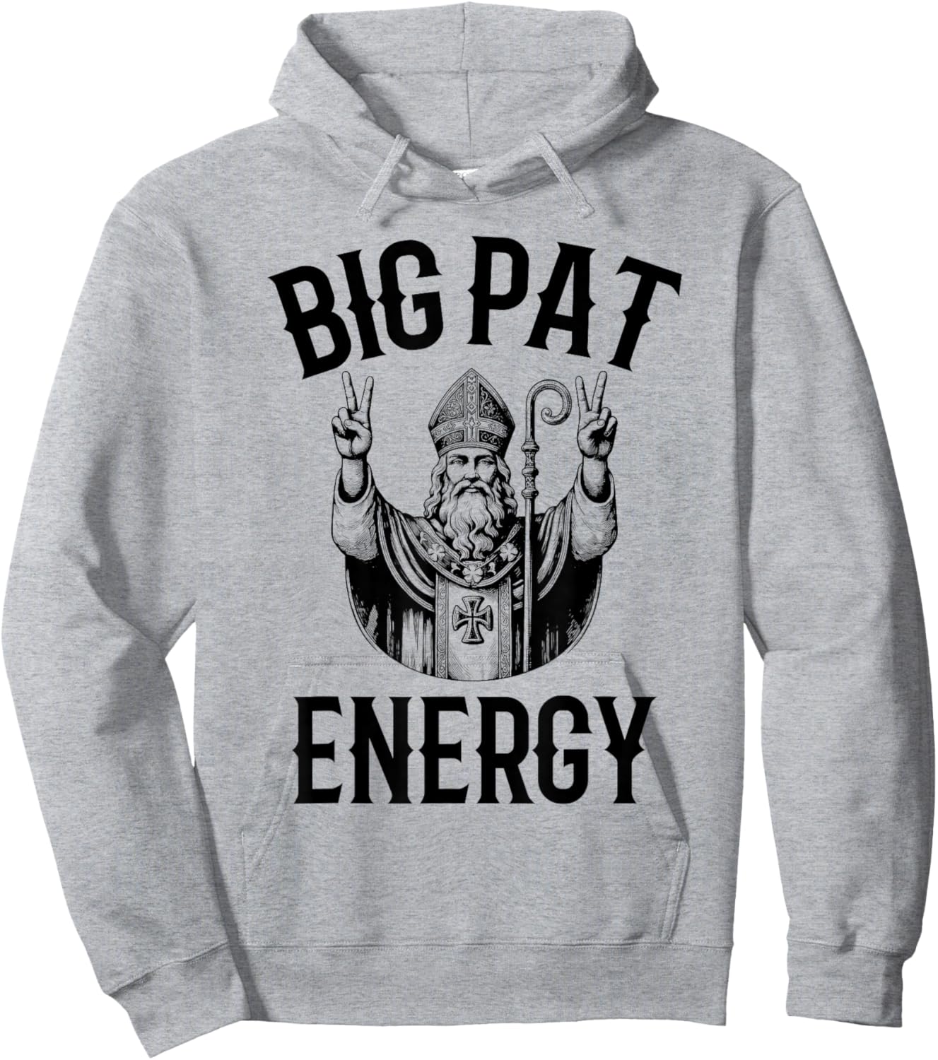 Big Pat Energy Funny Vintage St Patrick's Day Hoodie - Hoodie | Ash