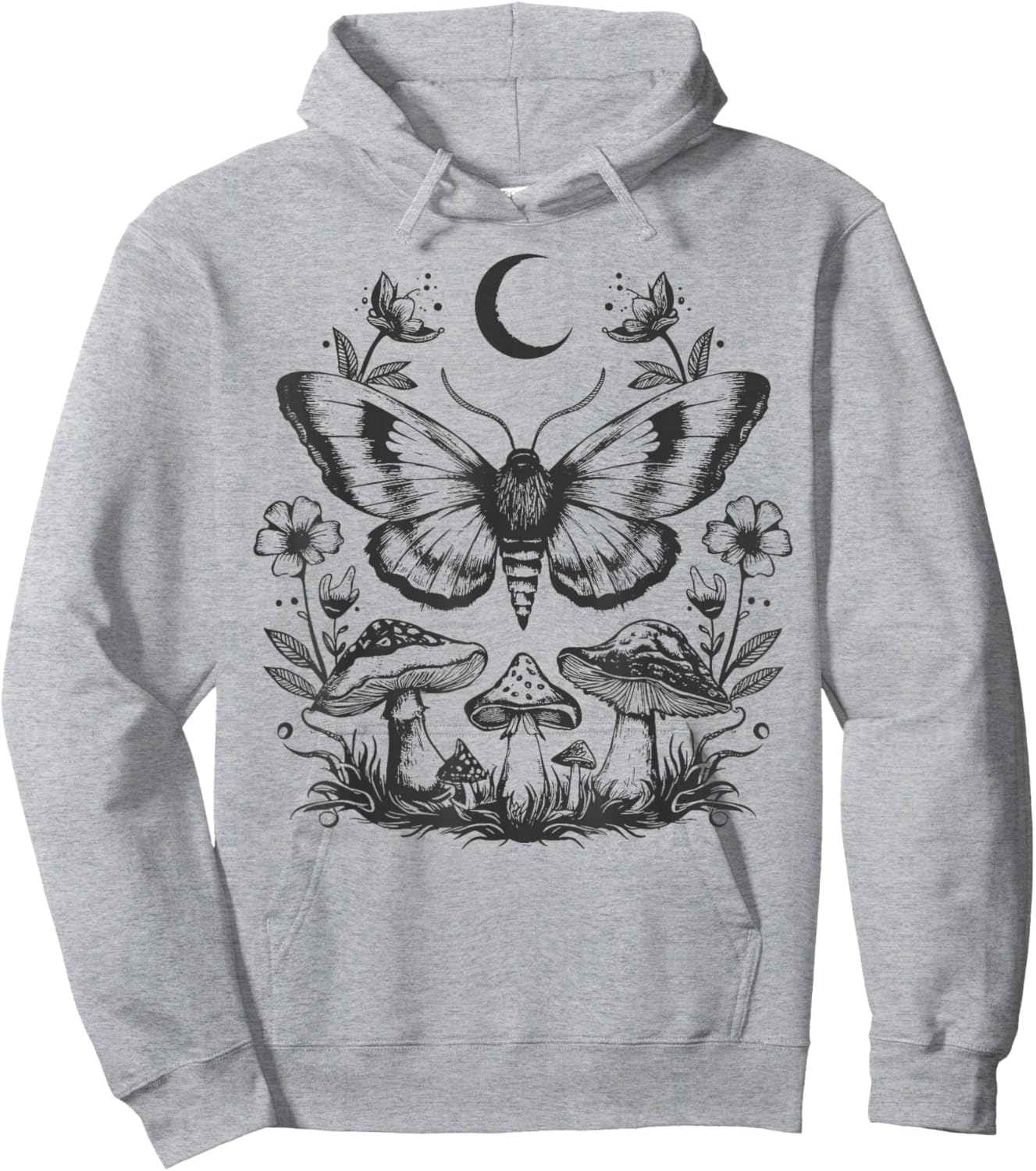 Butterfly Grunge Fairycore Therian Cute Moth Aesthetic Y2K Hoodie - Hoodie | Ash