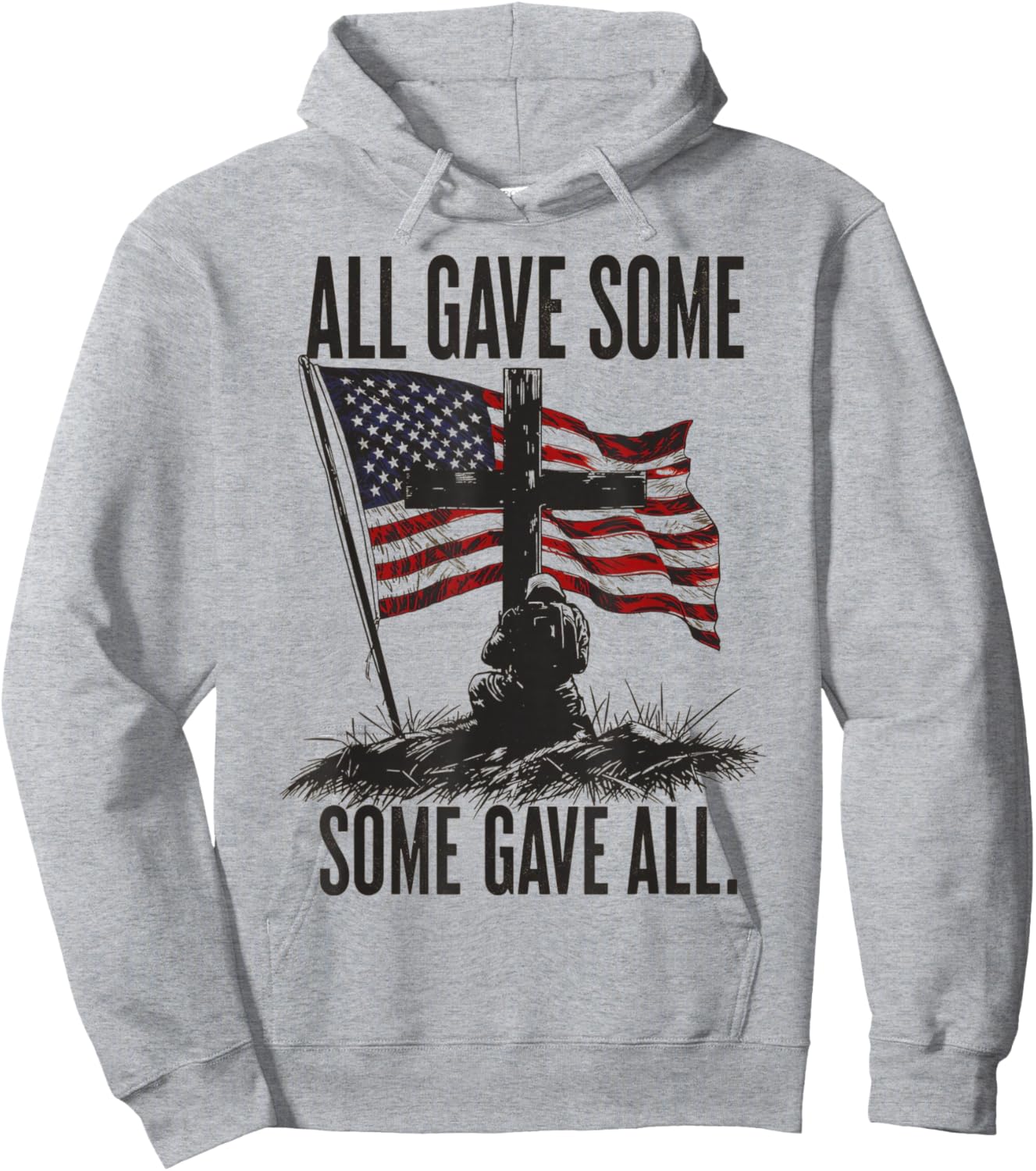 Pride All Gave Some Some Gave All Veterans Day Hoodie - Hoodie | Ash