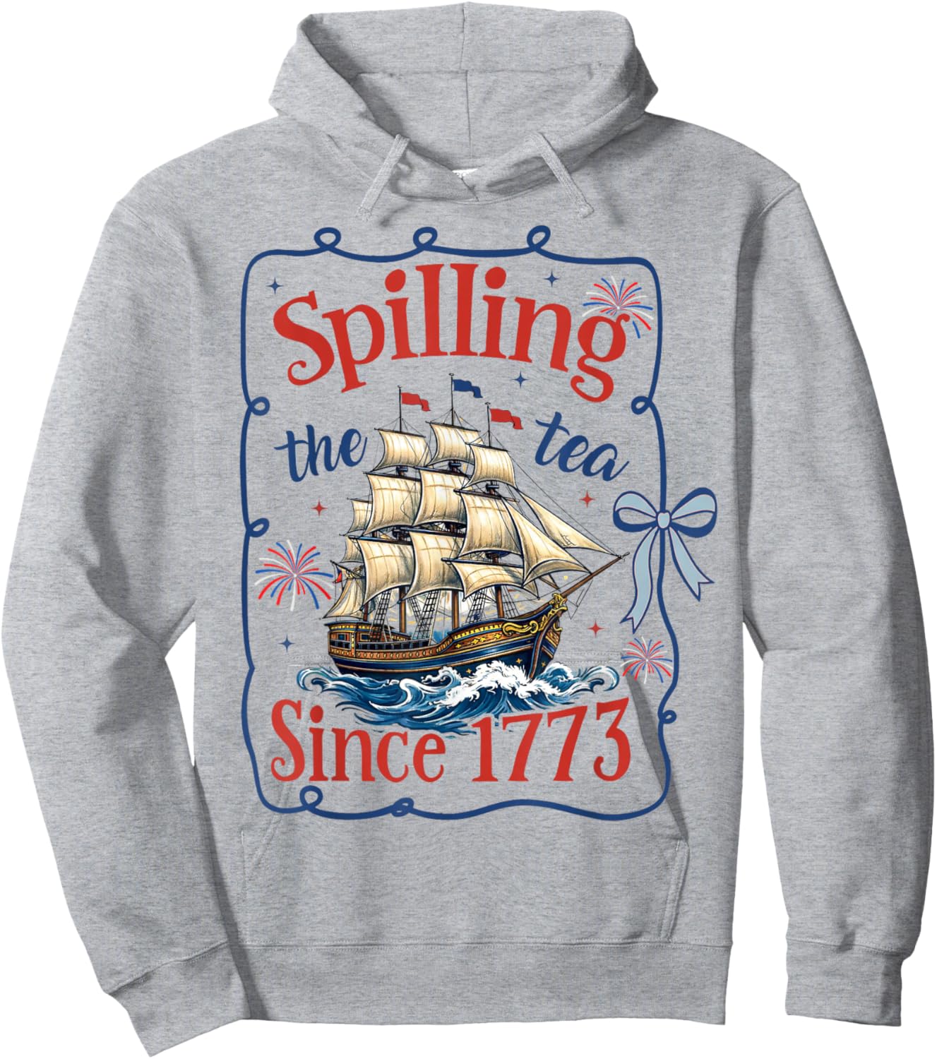 Spilling The Tea Since 1773 Vintage Us History Men Women Hoodie - Hoodie | Ash