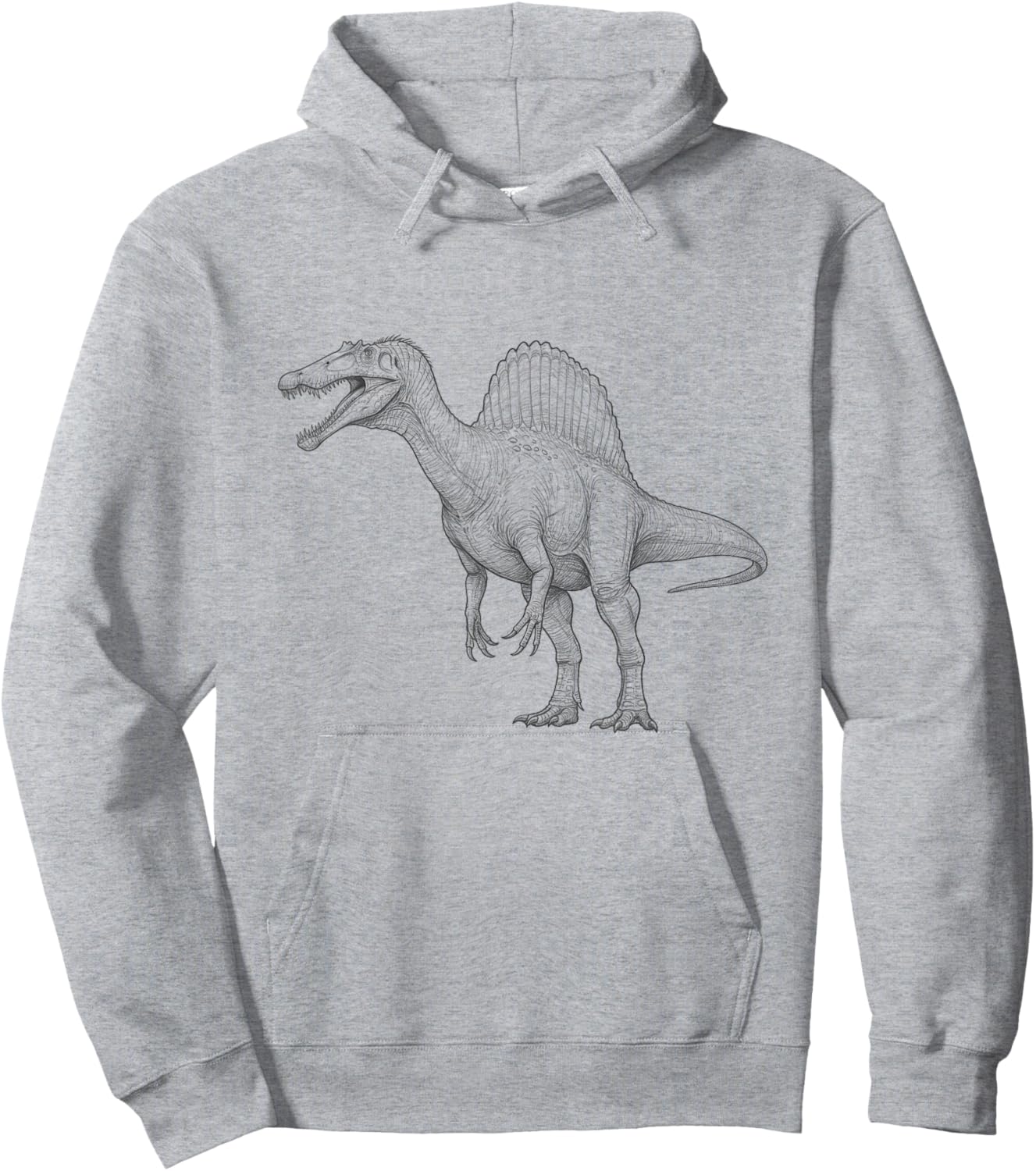 Vintage Spinosaurus Drawing Art Design Hoodie - Hoodie | Ash