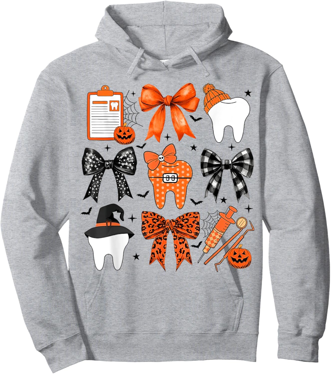 Coquette Halloween Dentist, Dental assistant Halloween Hoodie - Hoodie | Ash