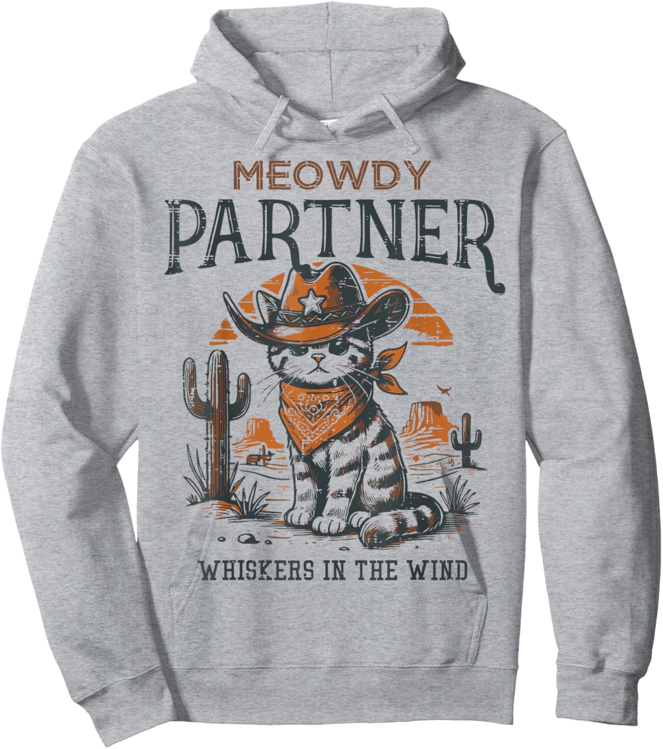 Cowboy Cat Meowdy Partner Vintage Howdy Kitten Women Men Kid Hoodie - Hoodie | Ash