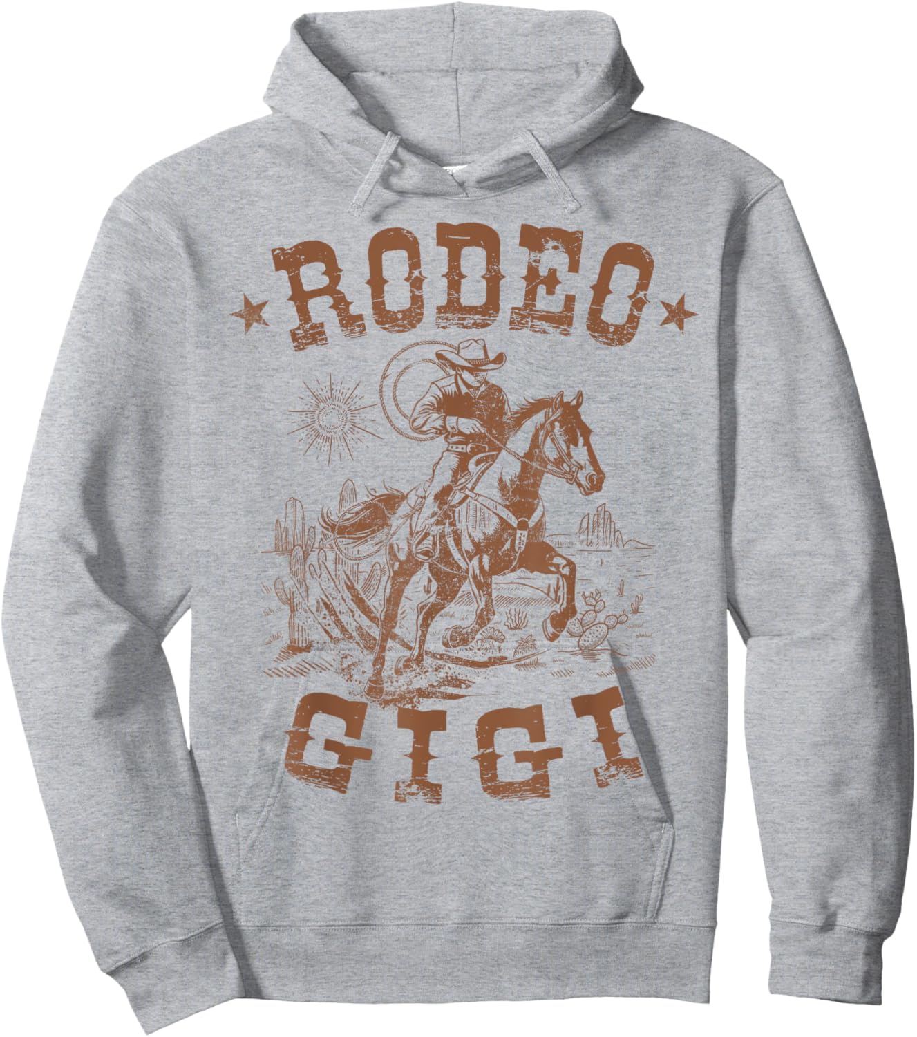 Rodeo Gigi Western Cowboy Family Matching Mother's Day Hoodie - Hoodie | Ash