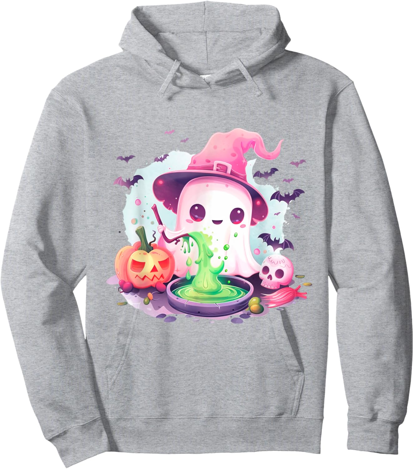 Cute Pink Halloween Party Ghost Costume Girls Women Hoodie - Hoodie | Ash