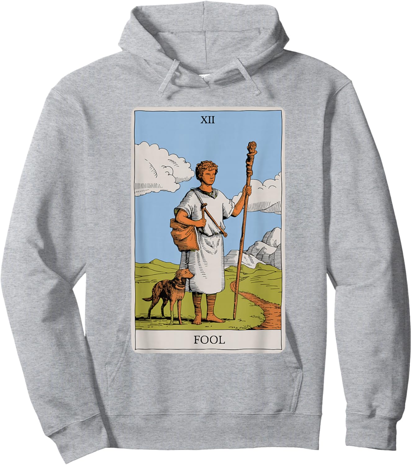 The Fool Tarot Card Vintage Design Hoodie - Hoodie | Ash