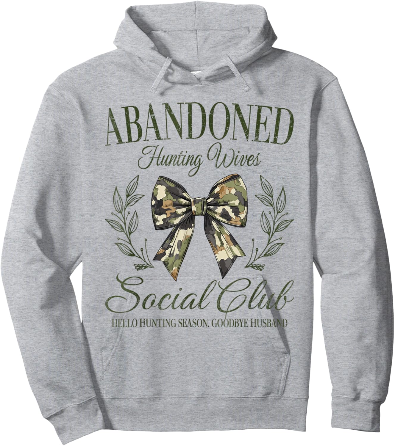 Vintage Abandoned Hunting Wives Social Club Retro Hunting Hoodie - Hoodie | Ash