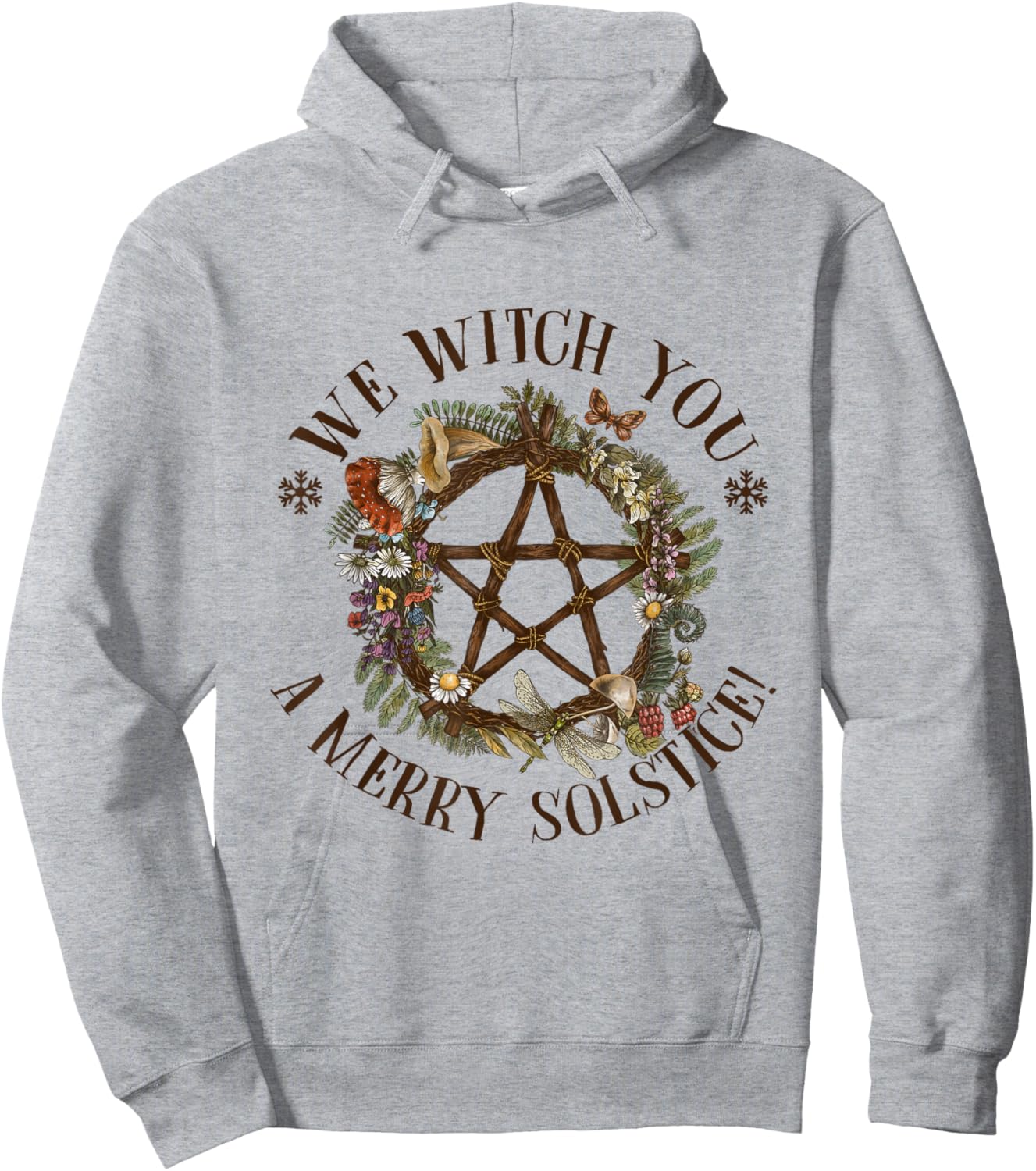 We Witch You A Merry Winter Solstice Yule Pagan Santa Wiccan Hoodie - Hoodie | Ash