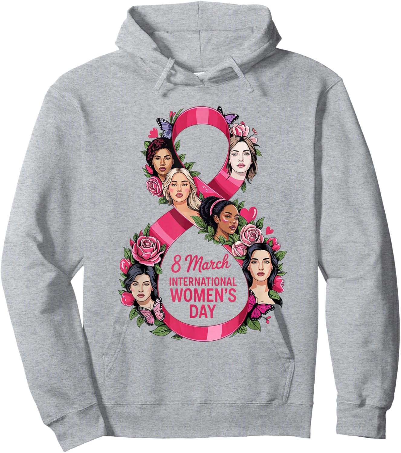 International Women's Day 2026 8 March Hoodie - Hoodie | Ash