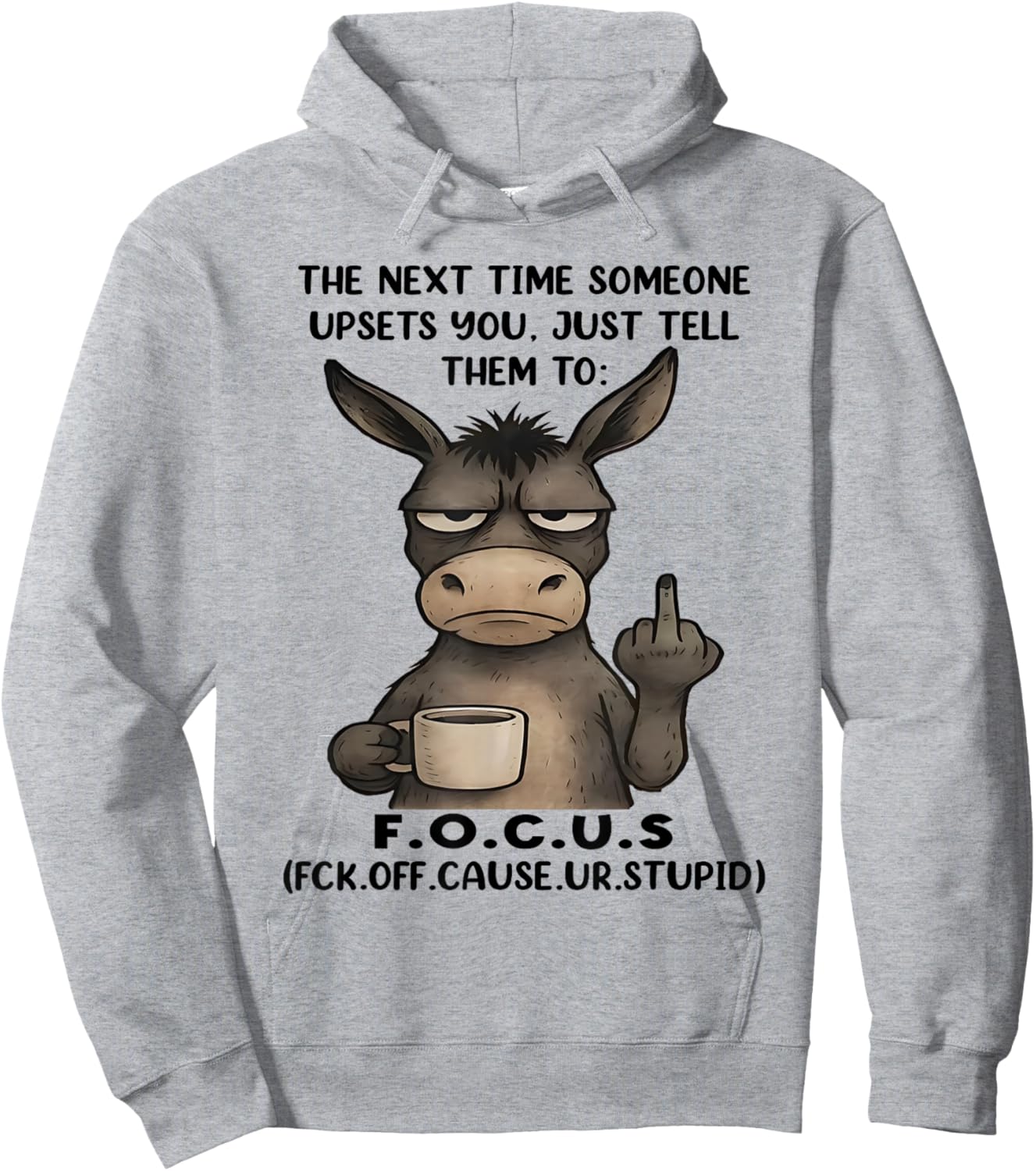 Middle Finger Hoodie - Hoodie | Ash