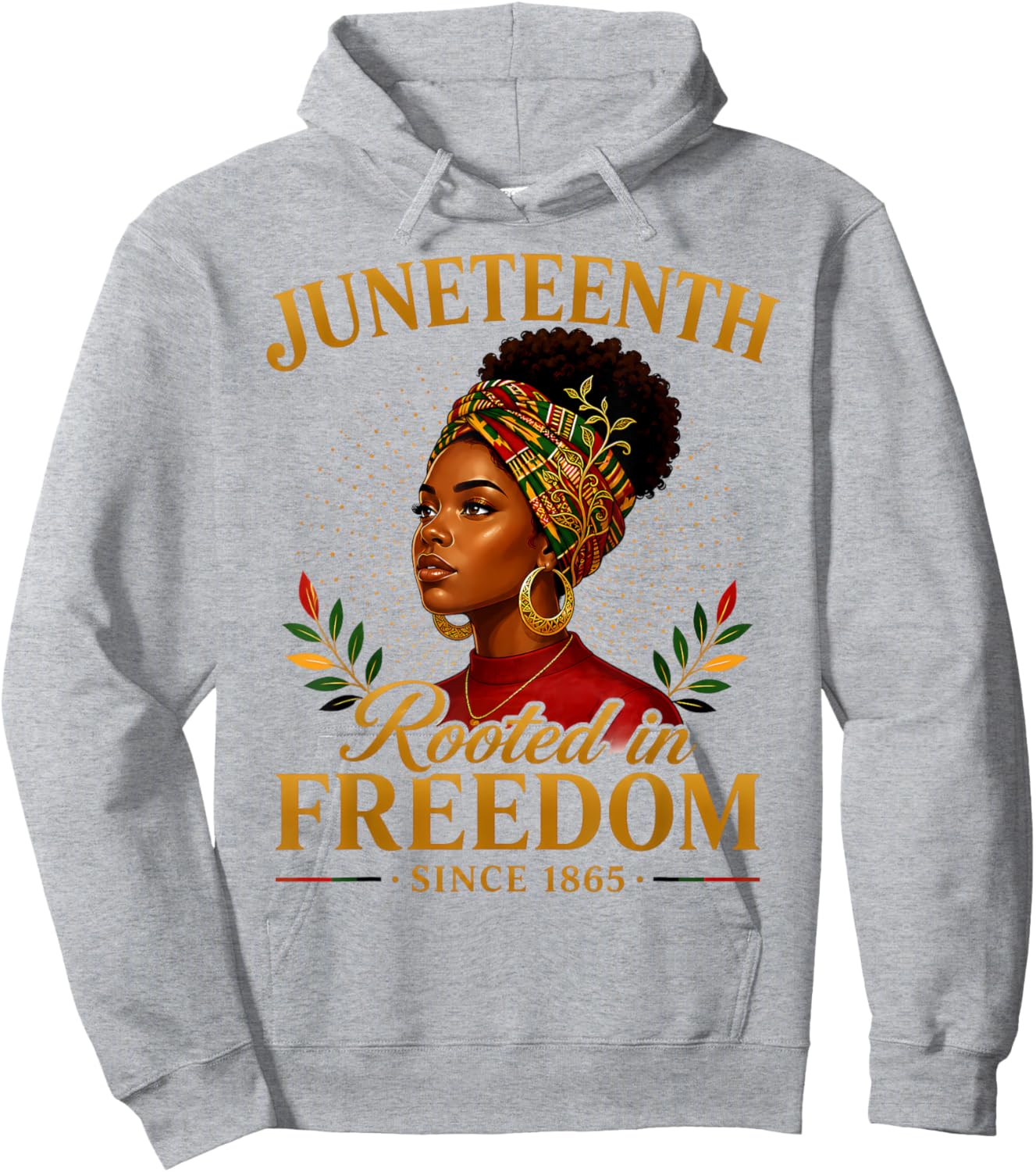 Juneteenth Rooted in Freedom Since 1865 Black Women Afro Hoodie - Hoodie | Ash