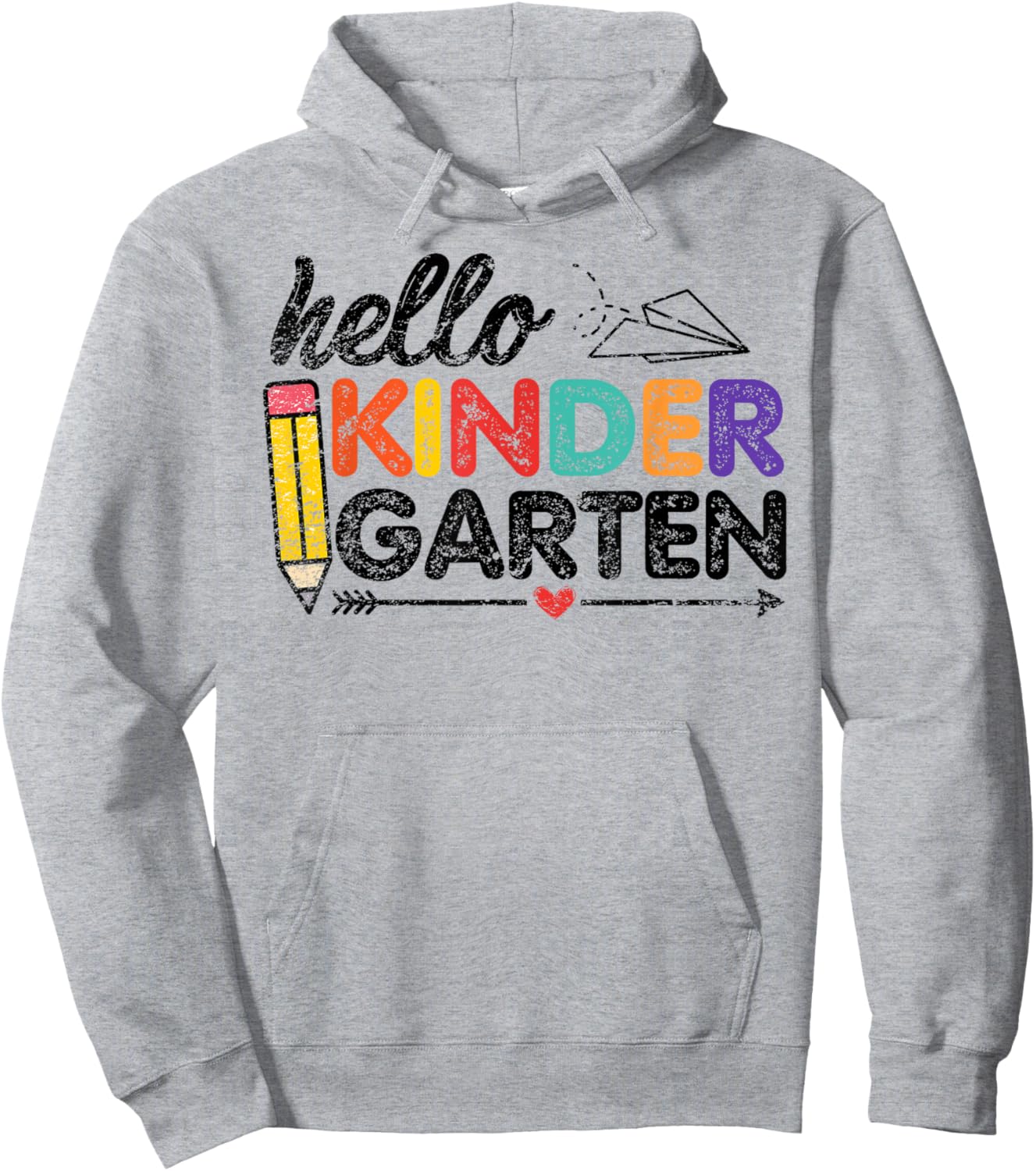 Cute Hello Kindergarten - Kids Teacher Back to School Hoodie - Hoodie | Ash