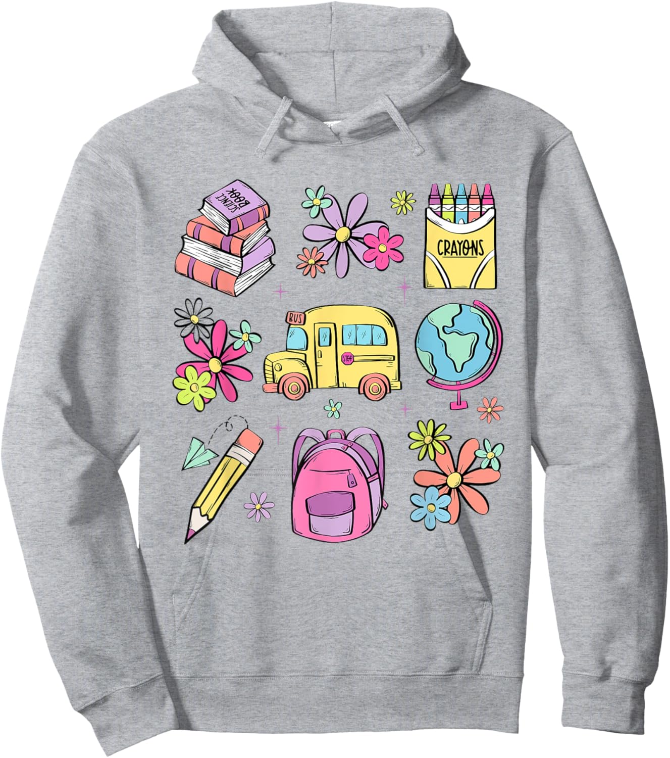 Cute Teacher Back to School Teacher Life Funny Teachers Gift Men Women Kids Hoodie - Hoodie | Ash