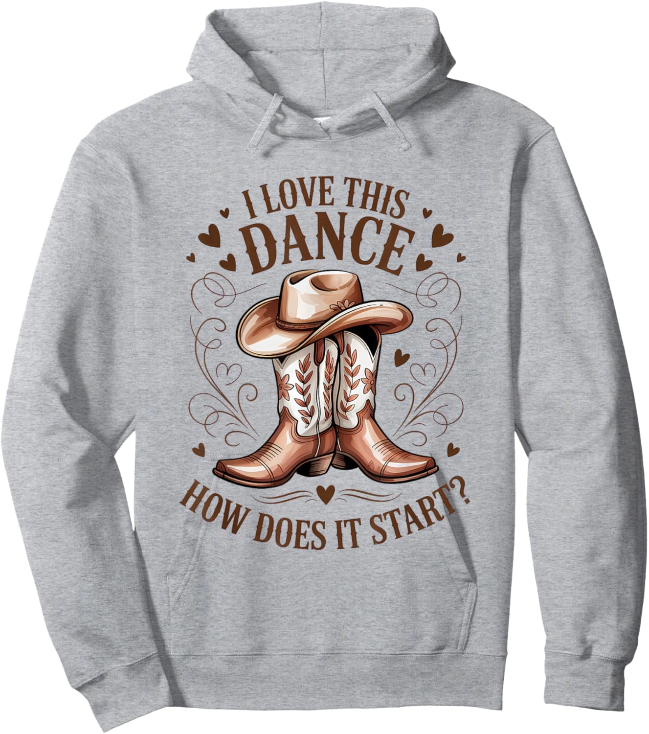 I Love This Dance How Does It Start Line Dance Hoodie - Hoodie | Ash