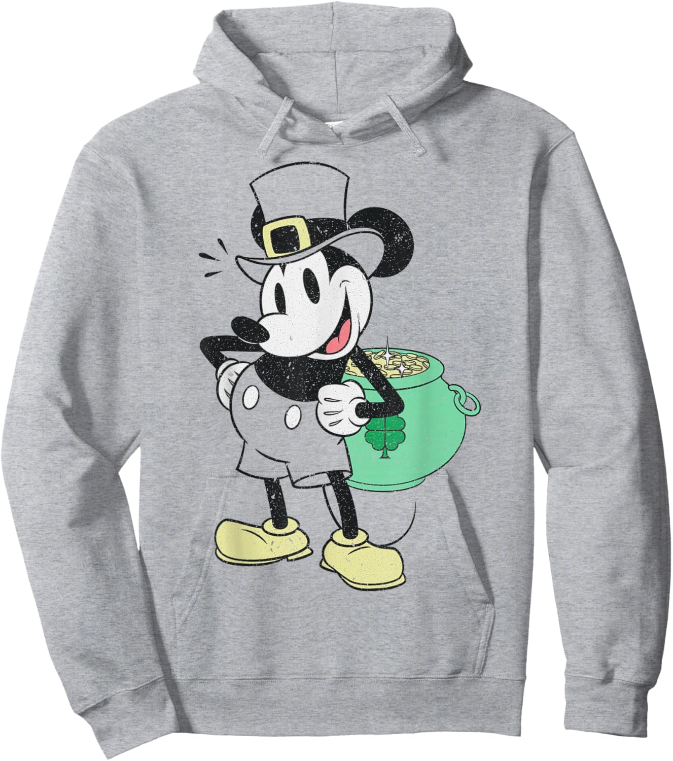 Disney Mickey and Friends St. Patrick's Day Shamrock Suit Hoodie - Hoodie | Ash