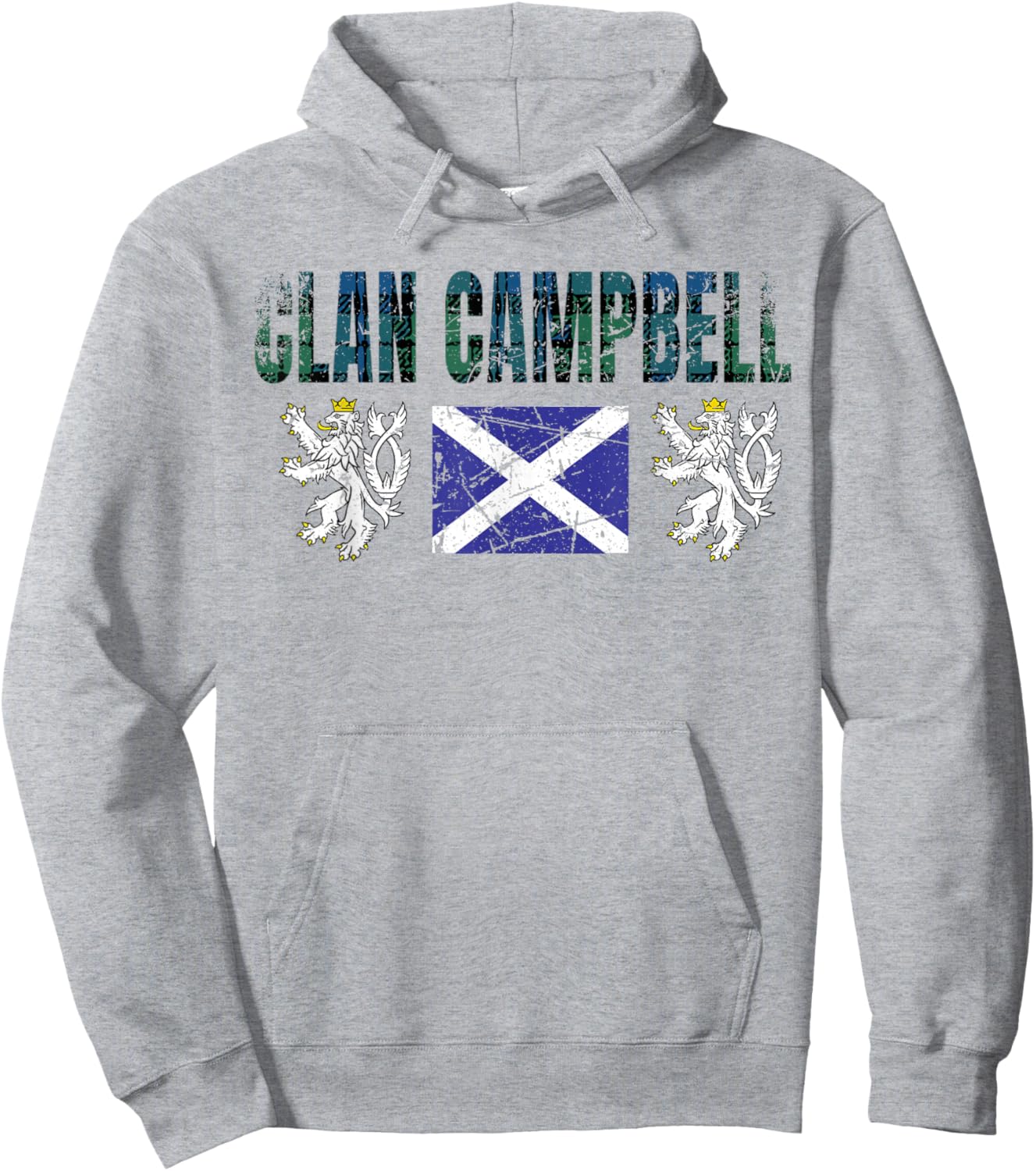 Clan Campbell Tartan Scottish Family Name Scotland Pride Hoodie - Hoodie | Ash