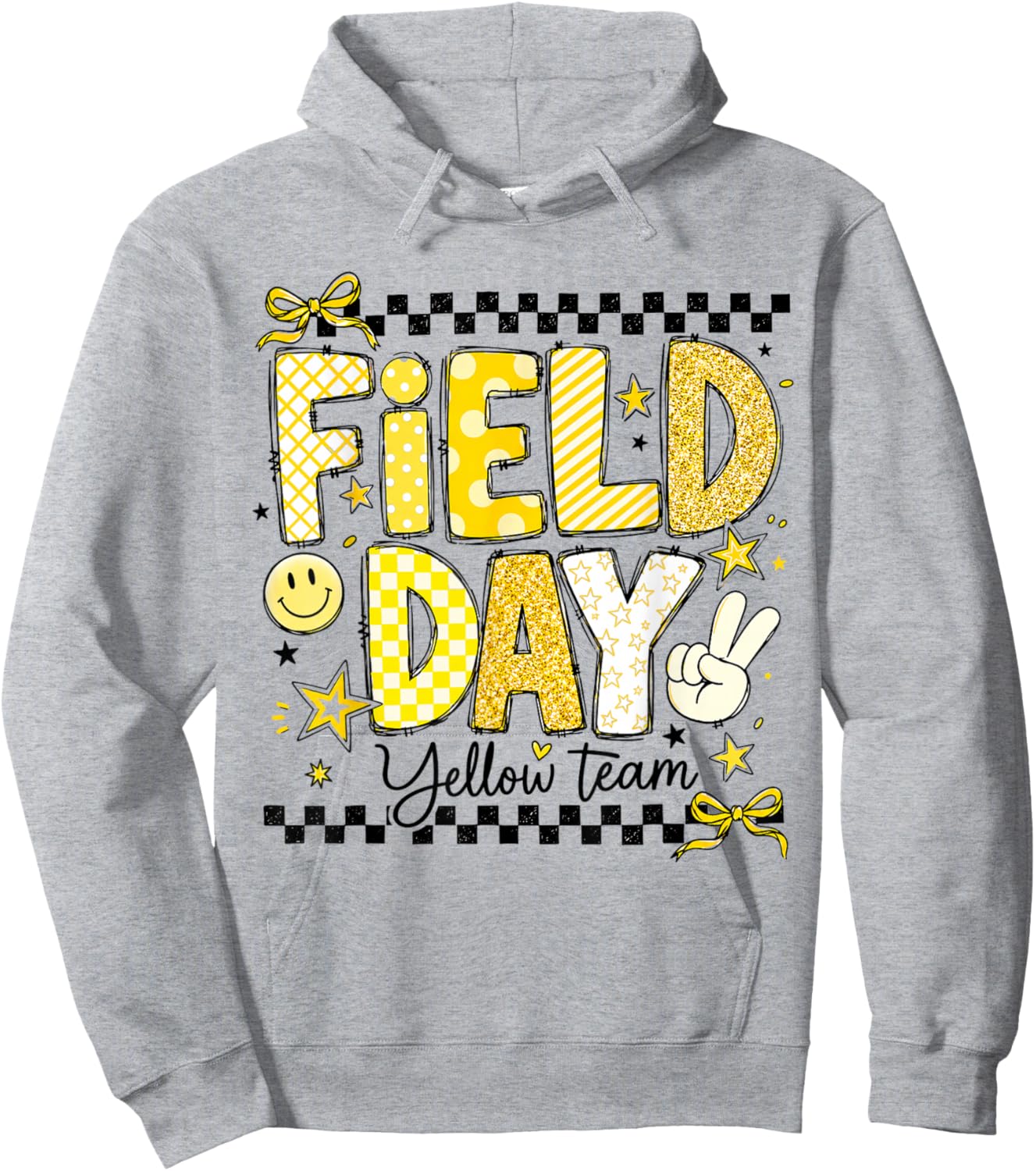 Field Day Yellow Team Let The Games Begin Fun Day Field Trip Hoodie - Hoodie | Ash