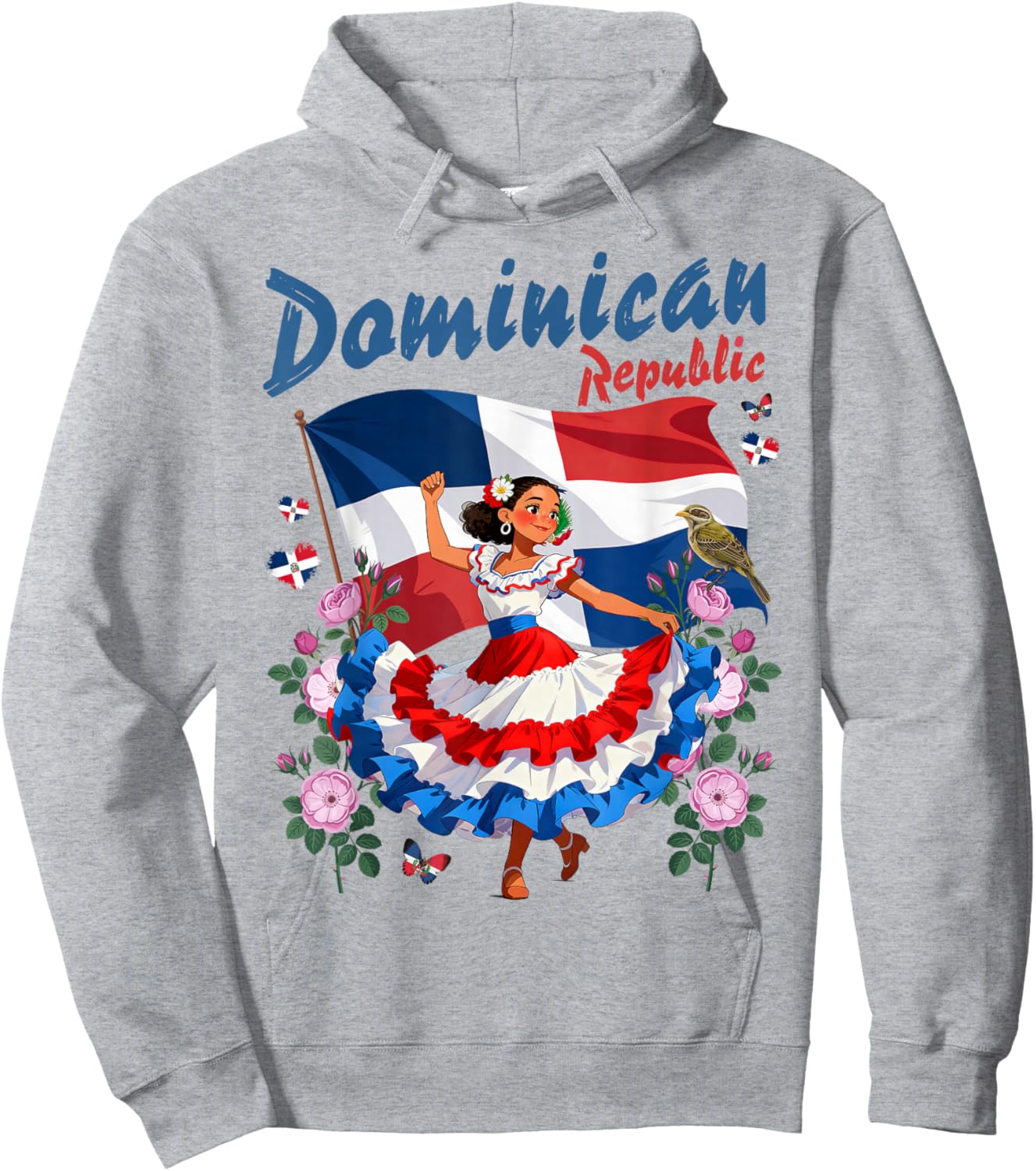 Dominicana Outfit Idea for Kids Dominican Republic Flag Hoodie - Hoodie | Ash