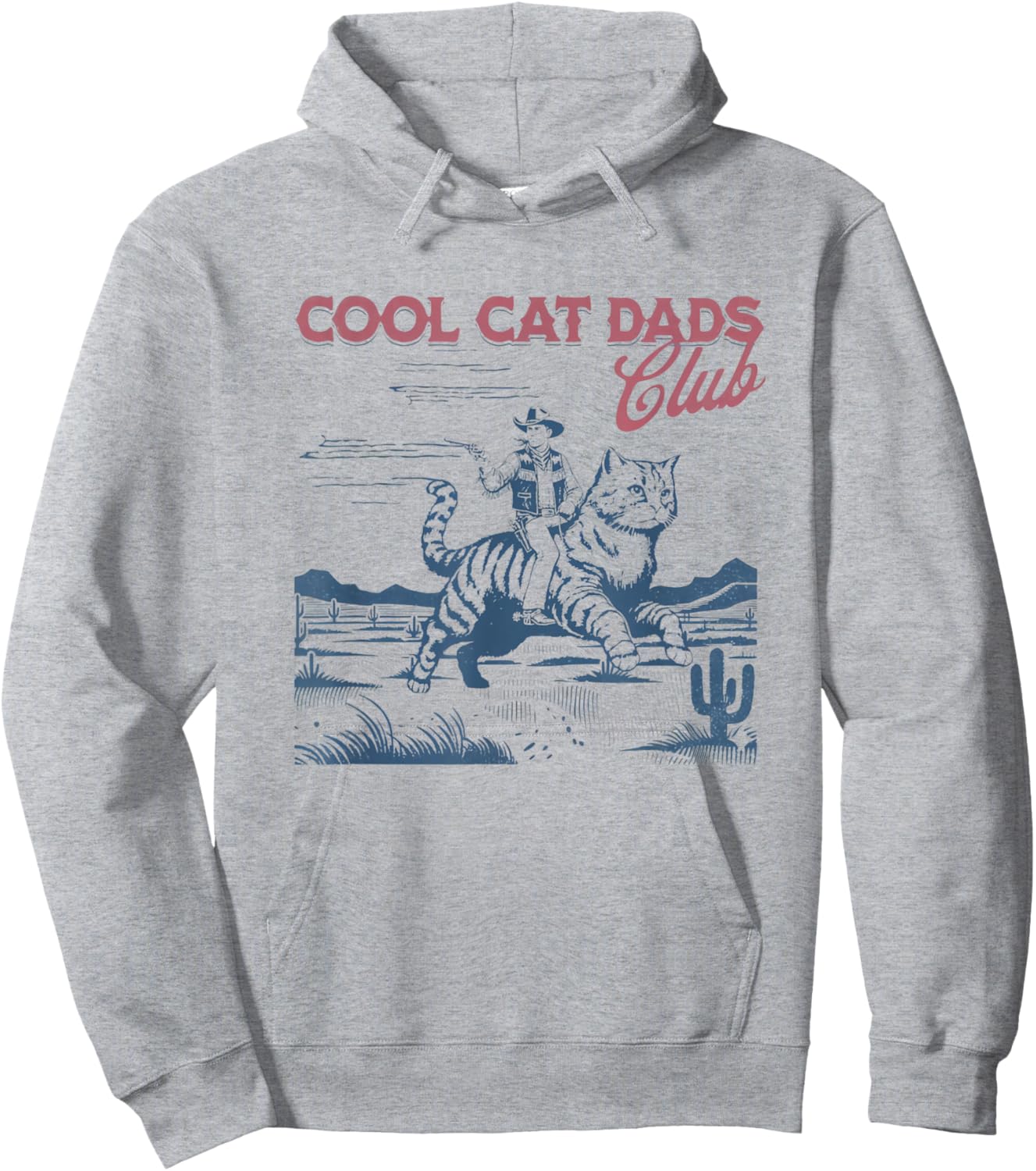 Vintage Cool Cat Dads Club Cats Owner Father's Day Apparel Hoodie - Hoodie | Ash
