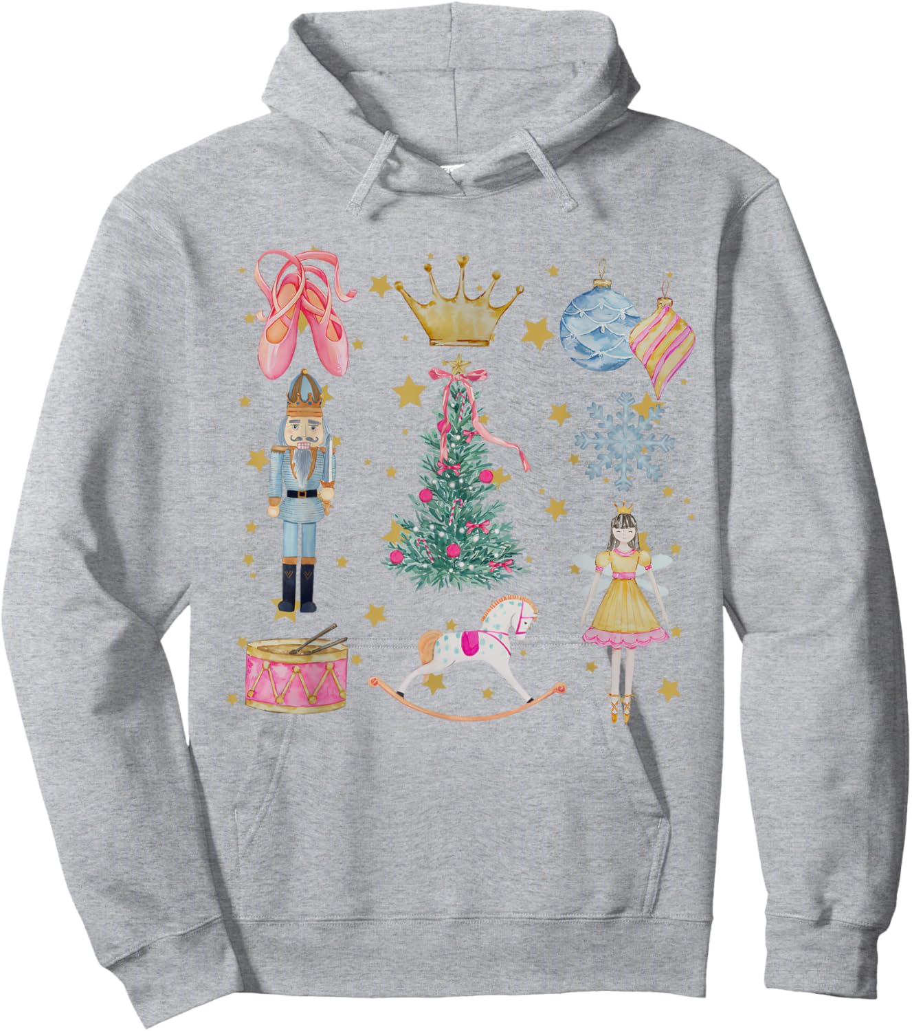Nutcracker Coquette Christmas Sugar Plum Fairy Holiday Party Hoodie - Hoodie | Ash