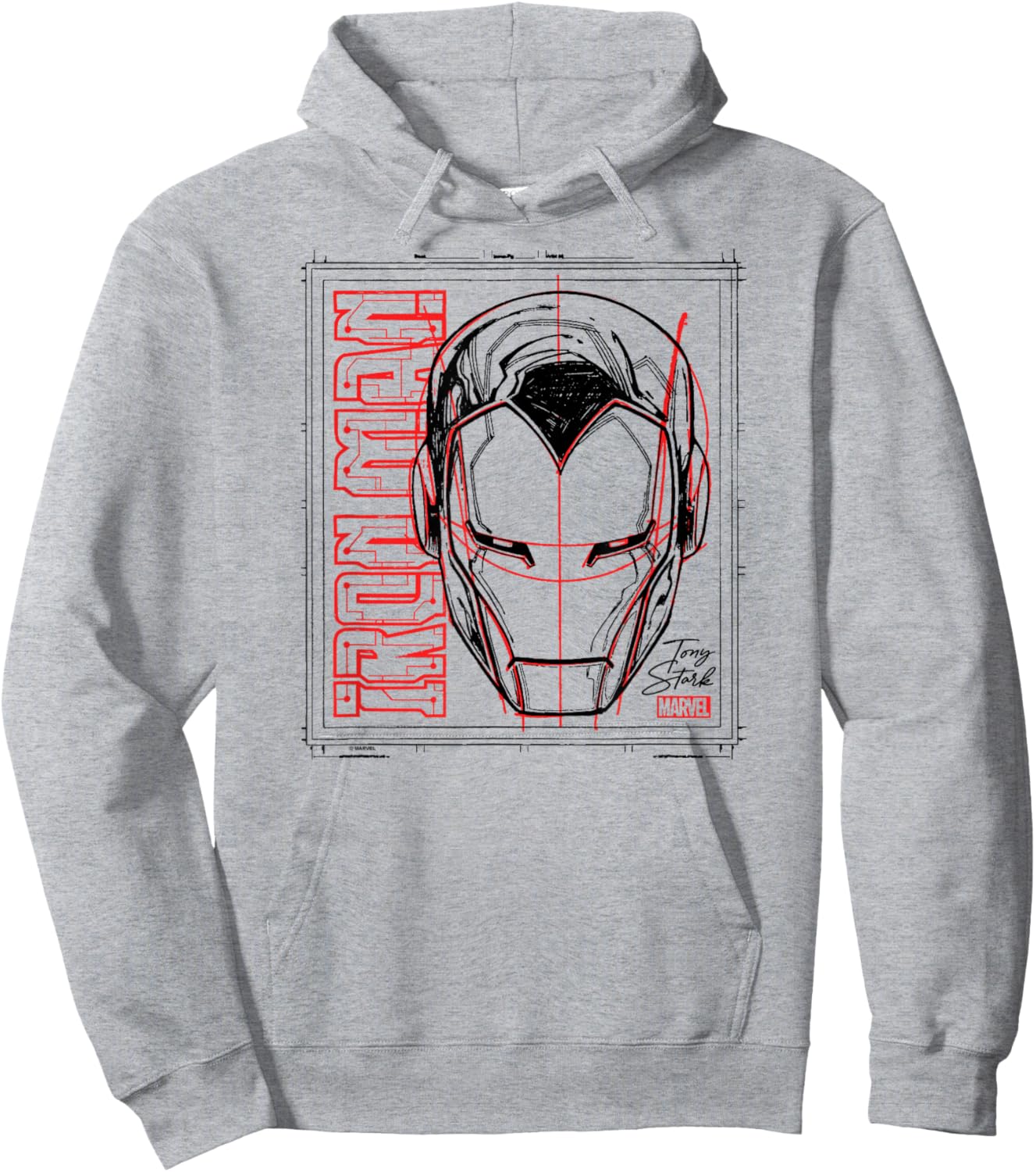 Iron Man - Sketch Hoodie - Hoodie | Ash