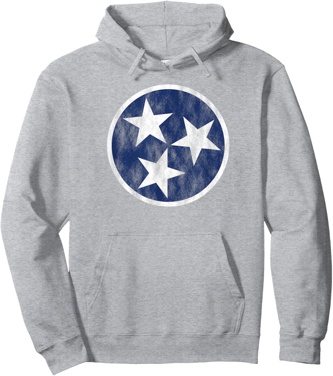 Retro Tennessee Flag Star Logo Volunteer State Nashville TN Hoodie - Hoodie | Ash