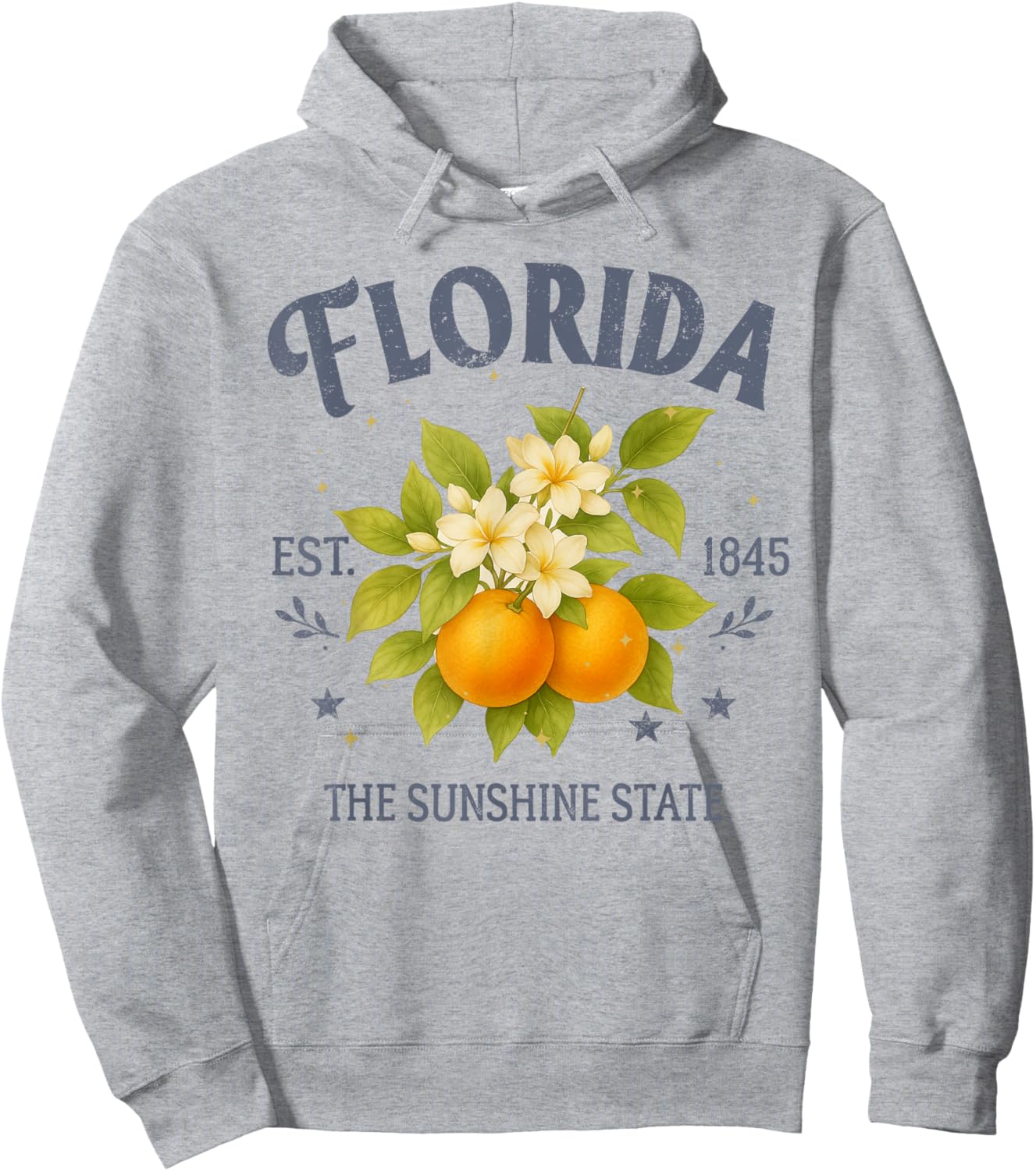 Florida The Sunshine A State Travel Souvenir Orange Blossom Hoodie - Hoodie | Ash