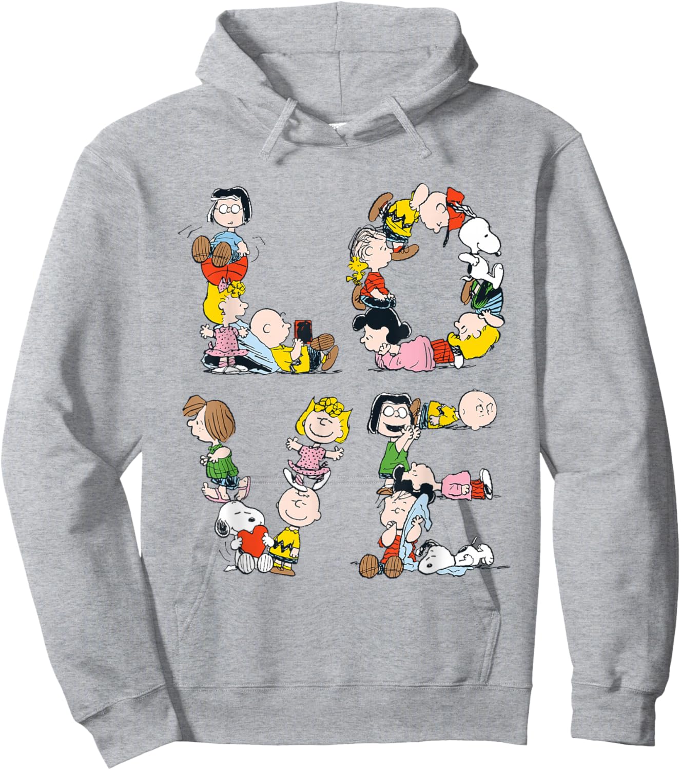 Peanuts Love Letters The Gang Hoodie - Hoodie | Ash