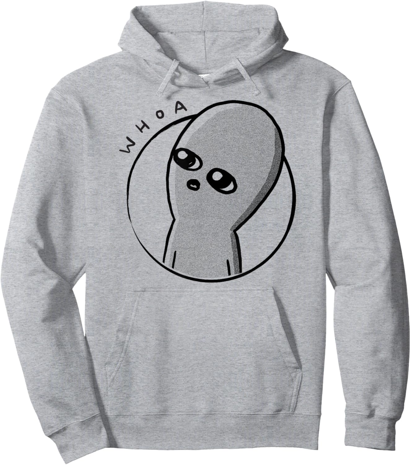 Threadless Nathan W. Pyle Strange Planet Whoa Graphic Hoodie - Hoodie | Ash