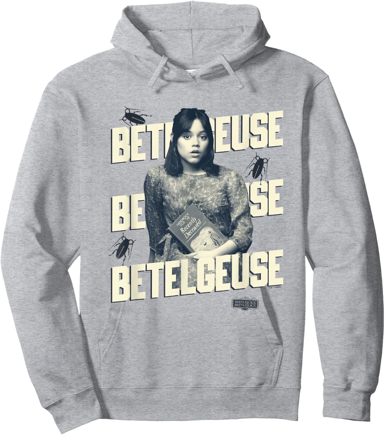 Beetlejuice Beetlejuice Astrid Holding Book Vintage Hoodie - Hoodie | Ash