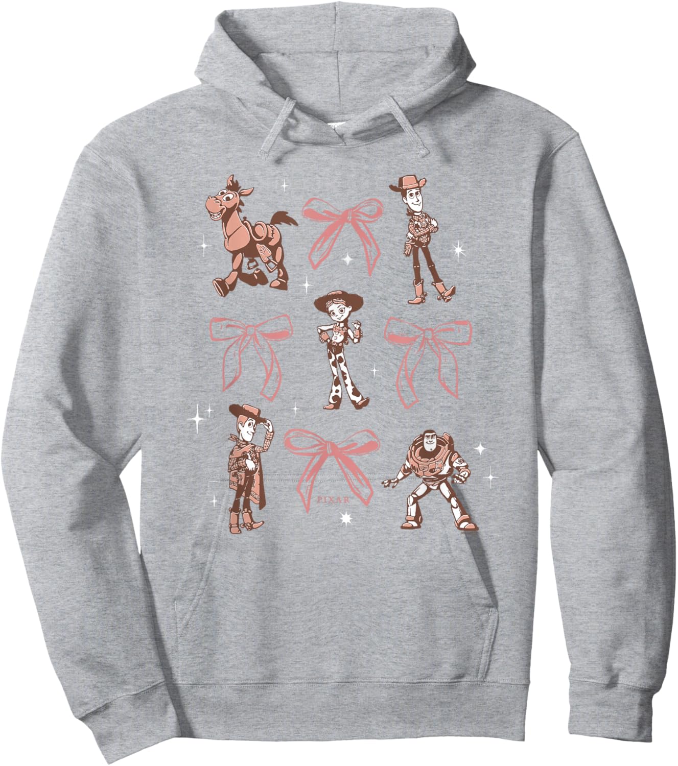 Disney Pixar Toy Story 5 Pink Coquette Bows Hoodie - Hoodie | Ash