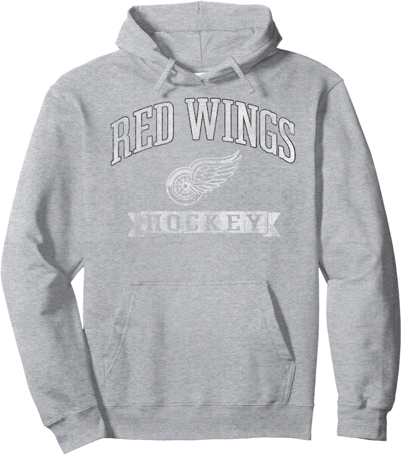 Detroit Red Wings Vintage Hockey Red Officially Licensed Hoodie - Hoodie | Ash