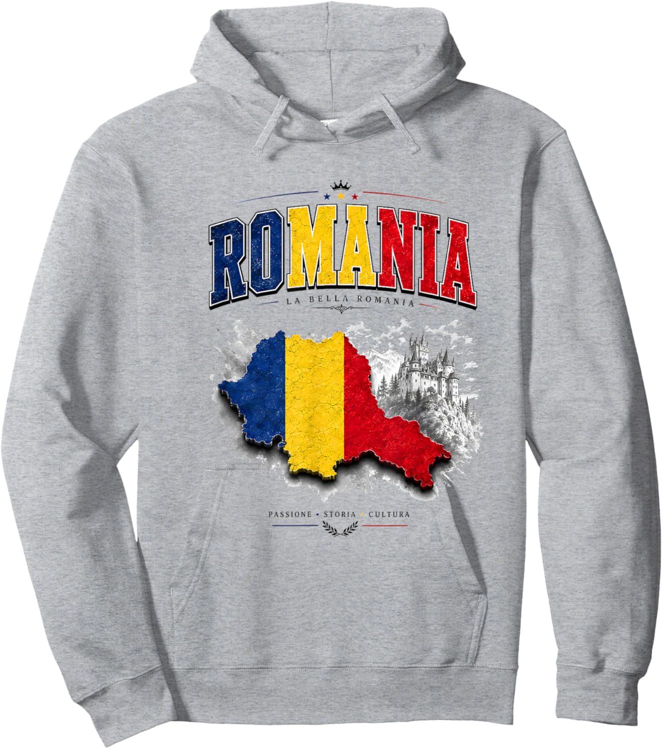 Romania Flag , Romanian , Romania Flag Men Women Hoodie - Hoodie | Ash