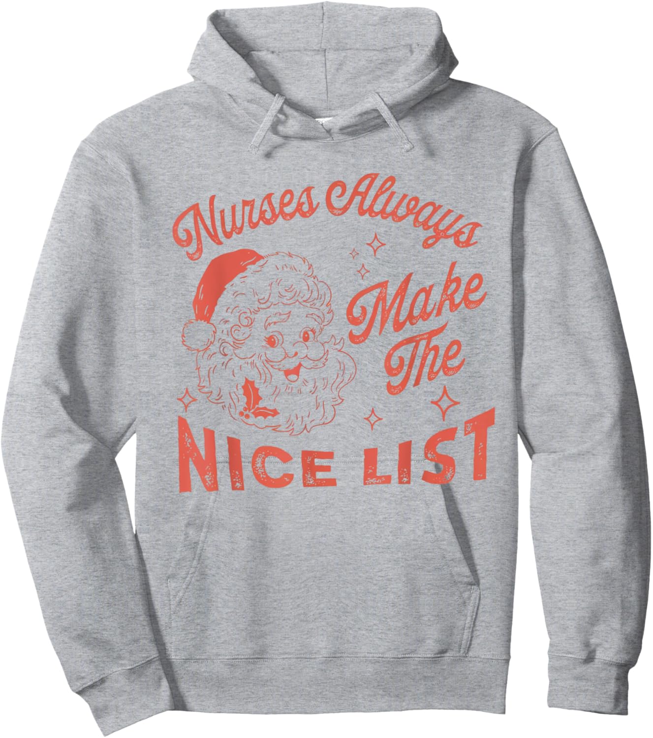Nurses Always Make The Nice List Vintage Santa Christmas Hoodie - Hoodie | Ash