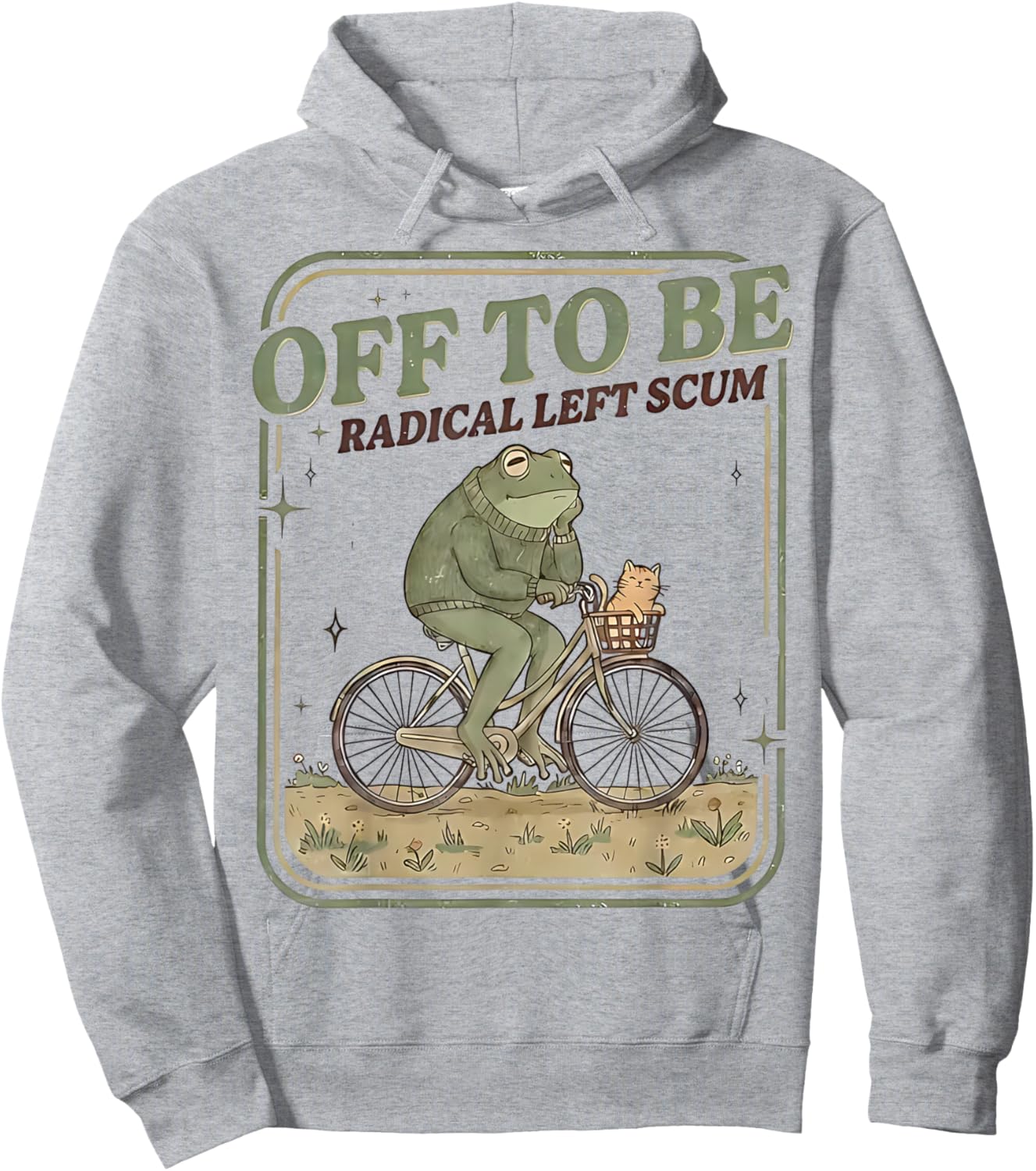 Frog Bicycle Meme Hoodie - Hoodie | Ash