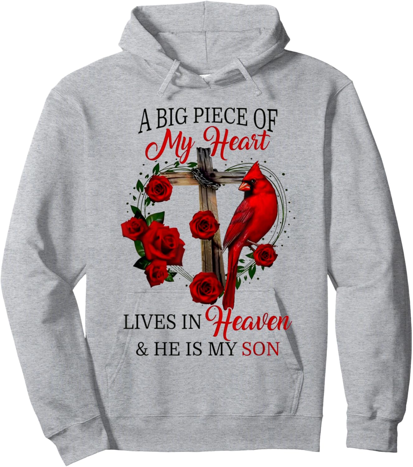 A Big Piece Of My Heart Lives In Heaven And He Is My Son Hoodie - Hoodie | Ash