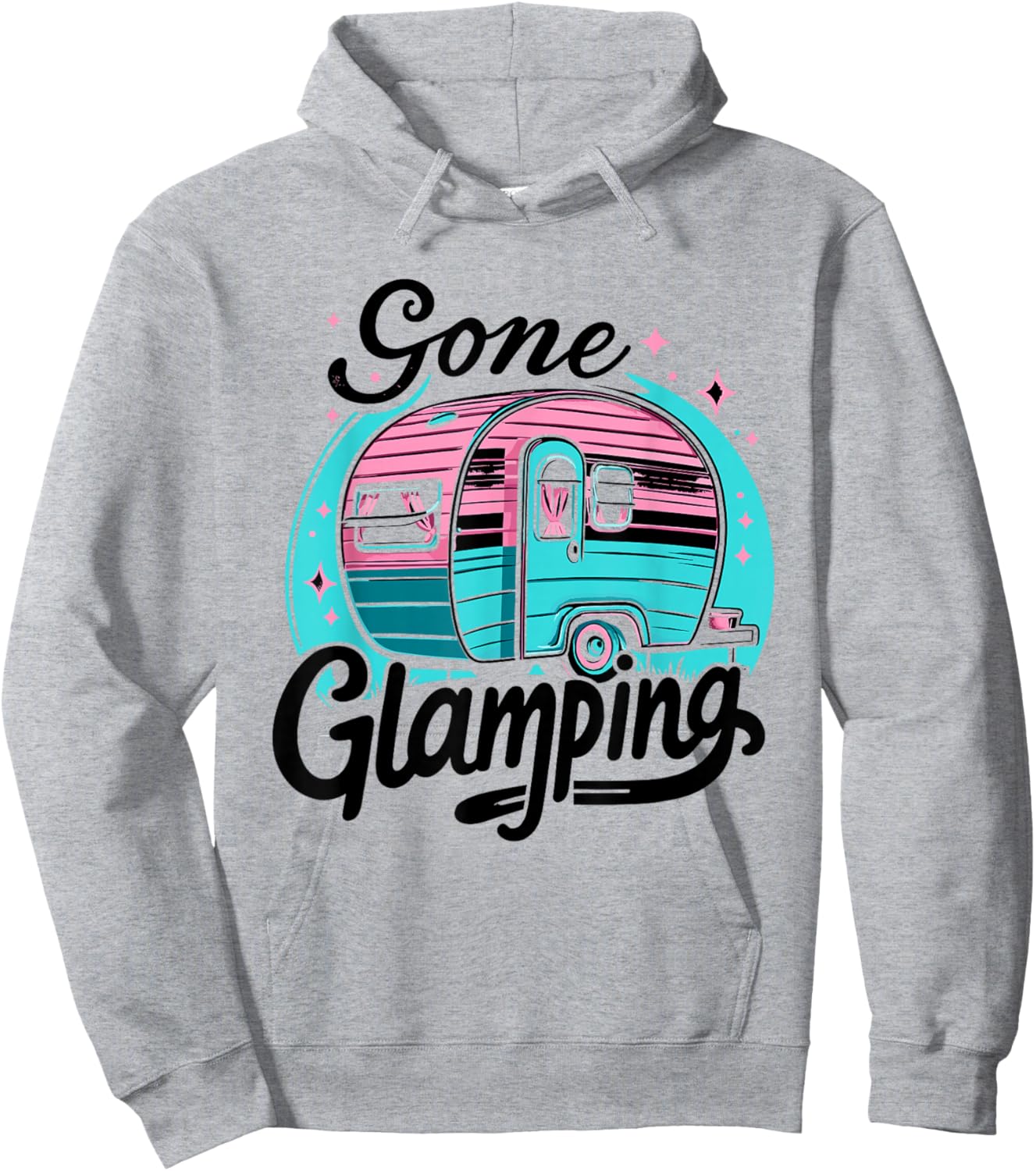 Gone Glamping Glamp Camping Glamper Hoodie - Hoodie | Ash