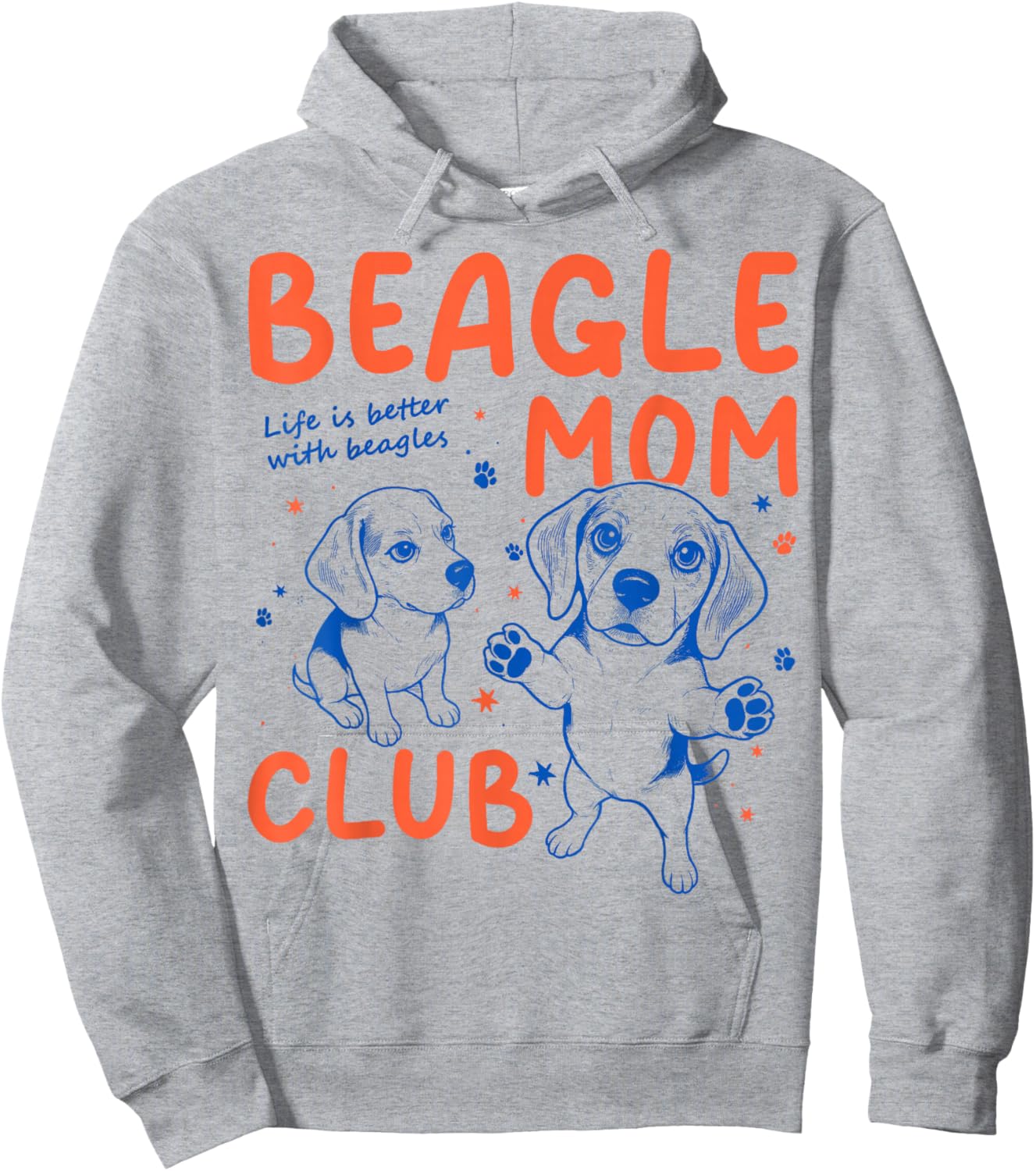 La Vie au Beagle Mom Club est Meilleure avec Le Chien Beagle Hoodie - Hoodie | Ash