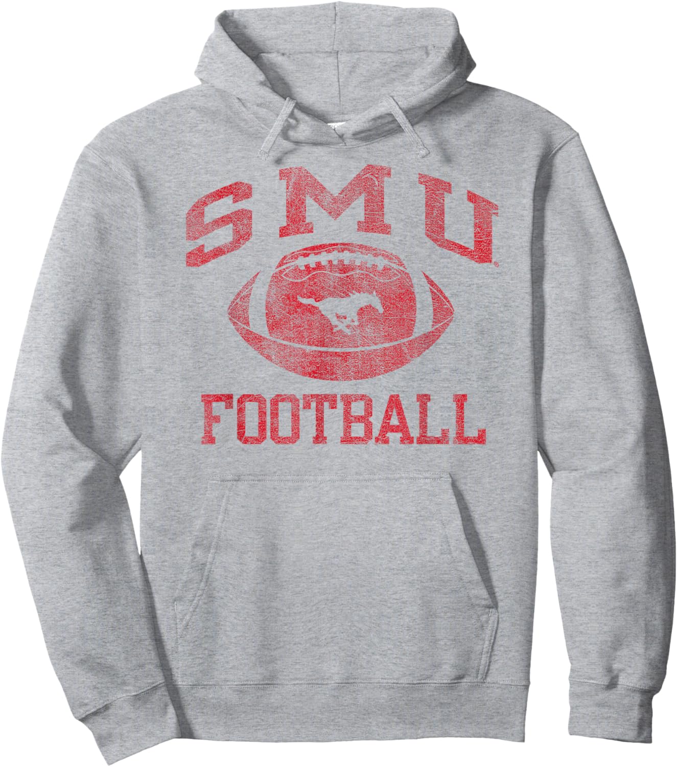 SMU Mustangs Football Intensity White Officially Licensed Hoodie - Hoodie | Ash