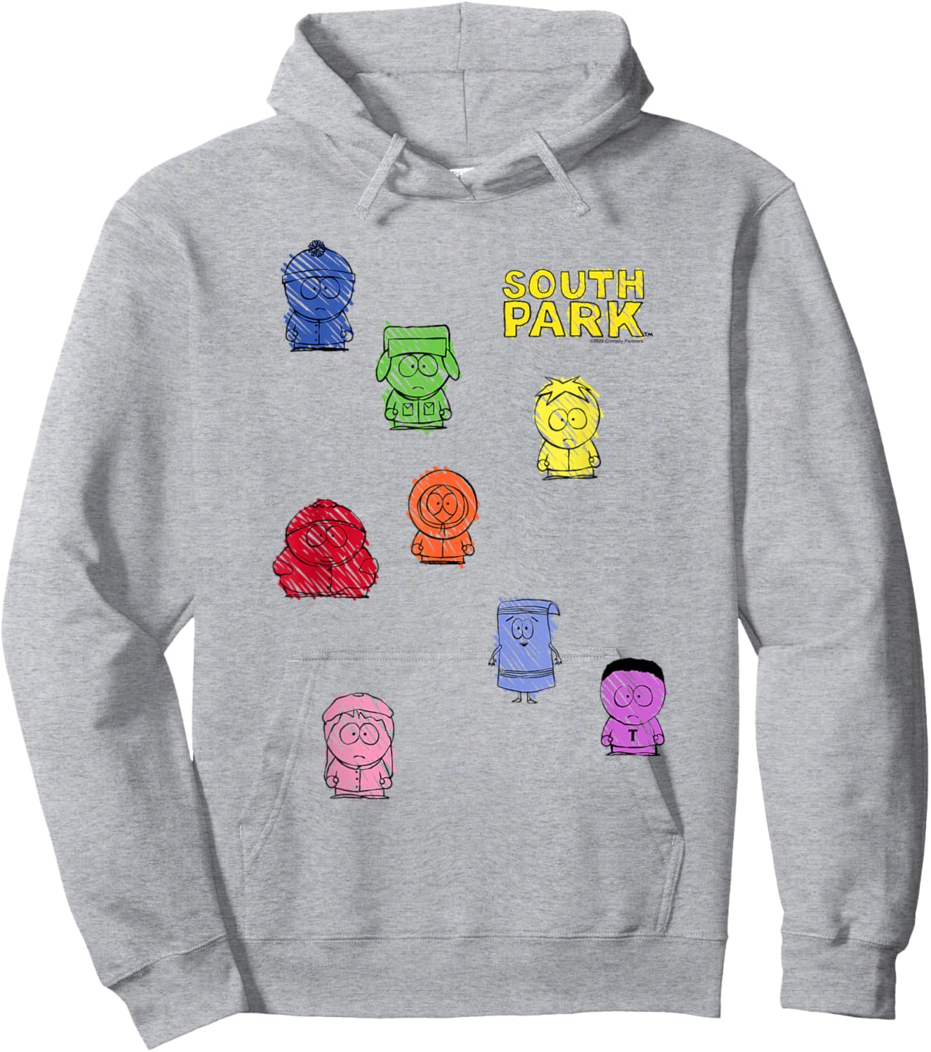 South Park Rainbow Coloring Book Characters Funny Cartoon Hoodie - Hoodie | Ash